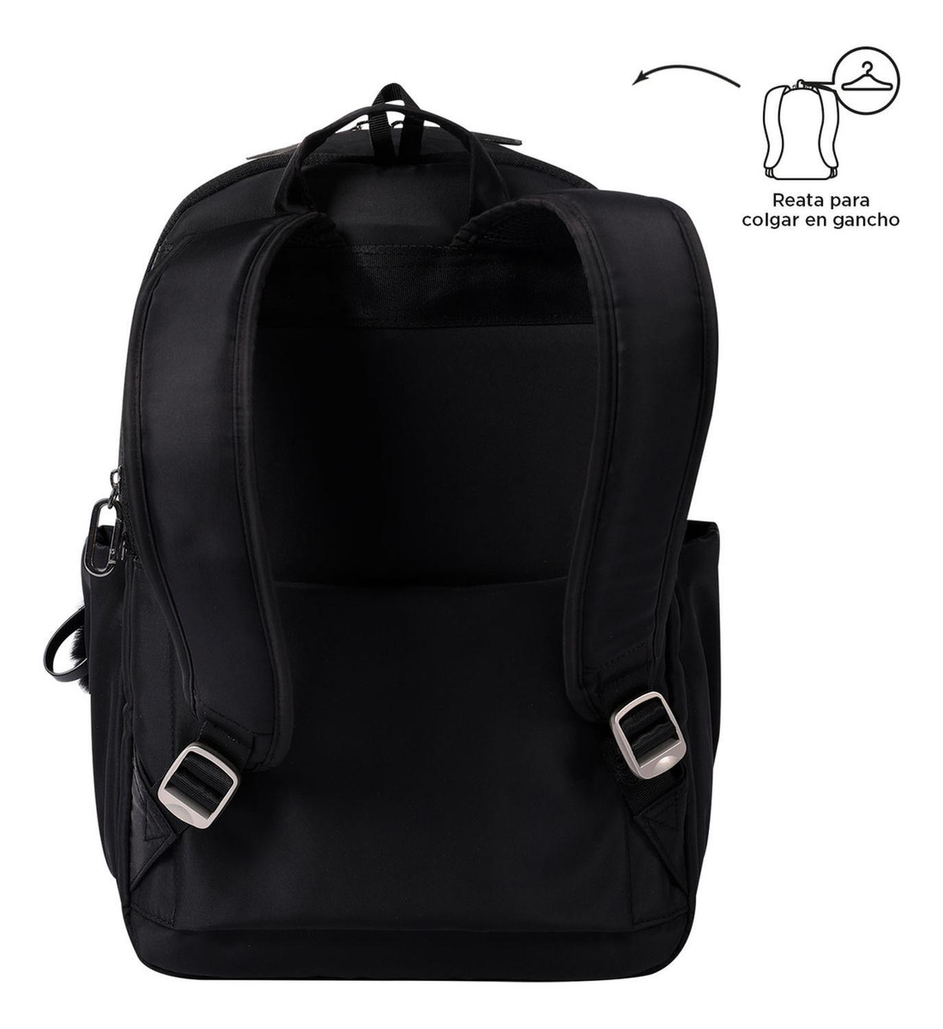 Mochila Ejecutiva Mujer Totto Adelaide 1 2.0 Negro/black-3