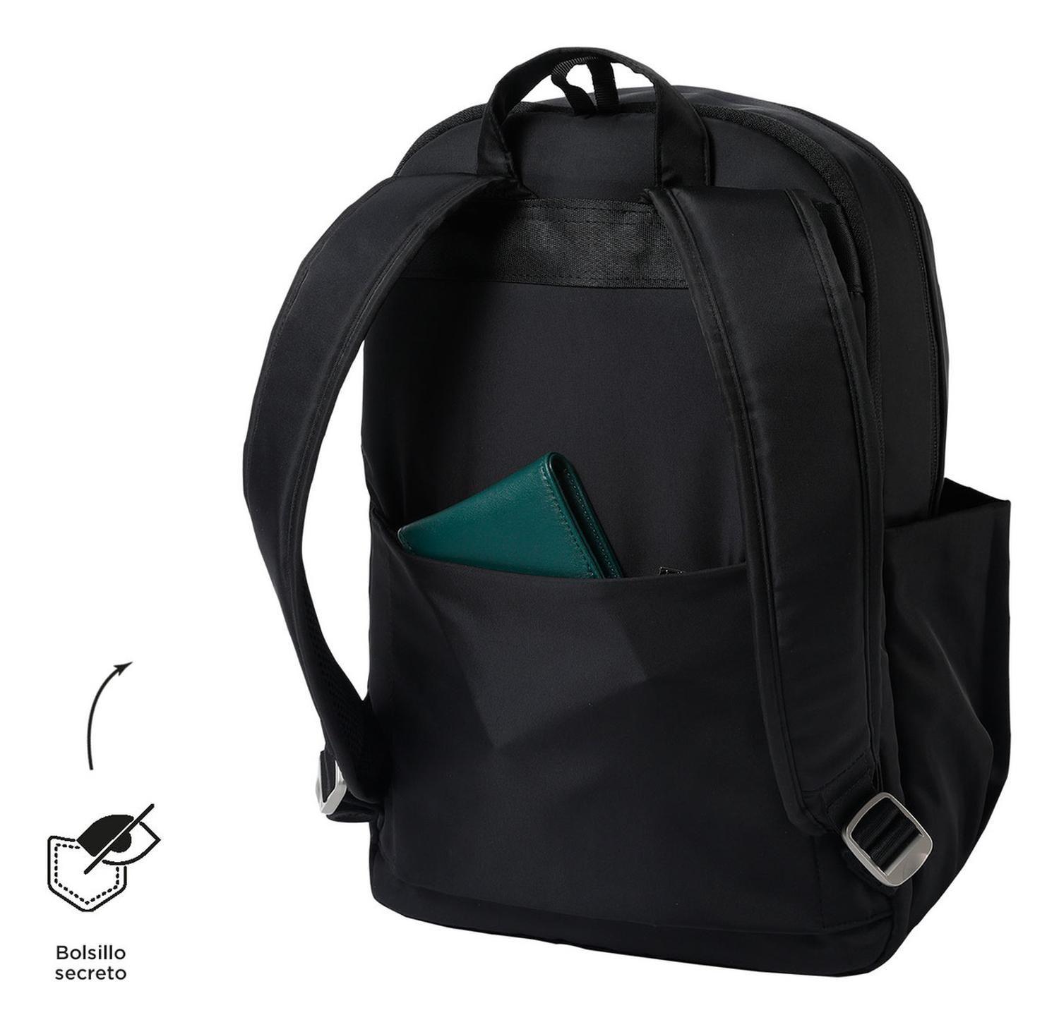 Mochila Ejecutiva Mujer Totto Adelaide 1 2.0 Negro/black-6