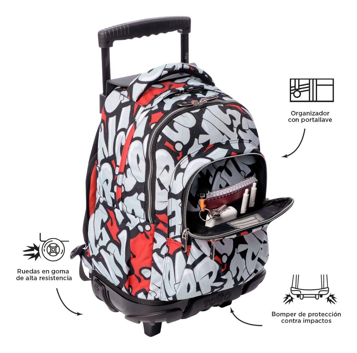 Mochila Escolar Totto Rpet Impermeable con Ruedas Niño 26L-4