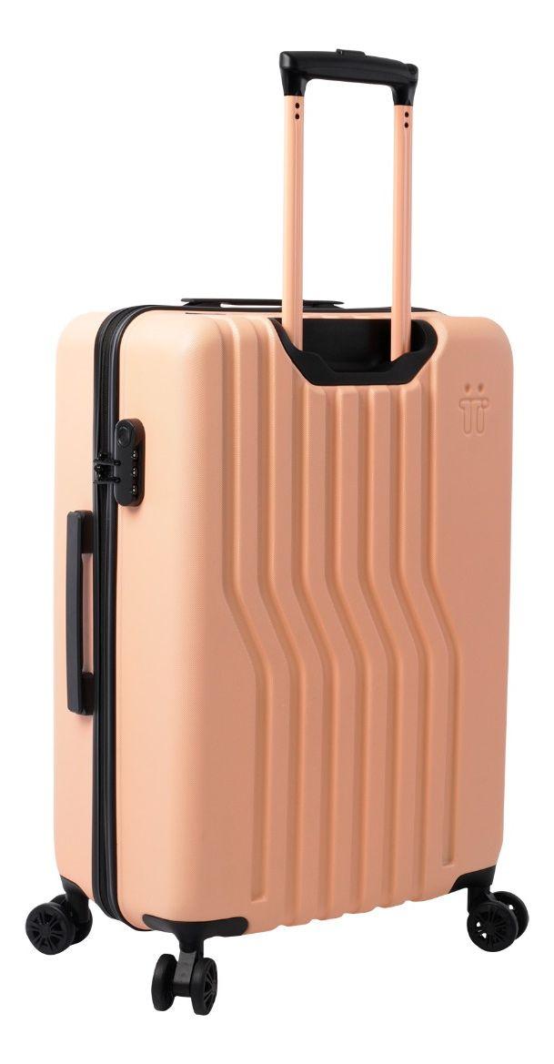 Maleta Totto Nomad Beige Mediana Ruedas 360° Moderna y Funcional-2