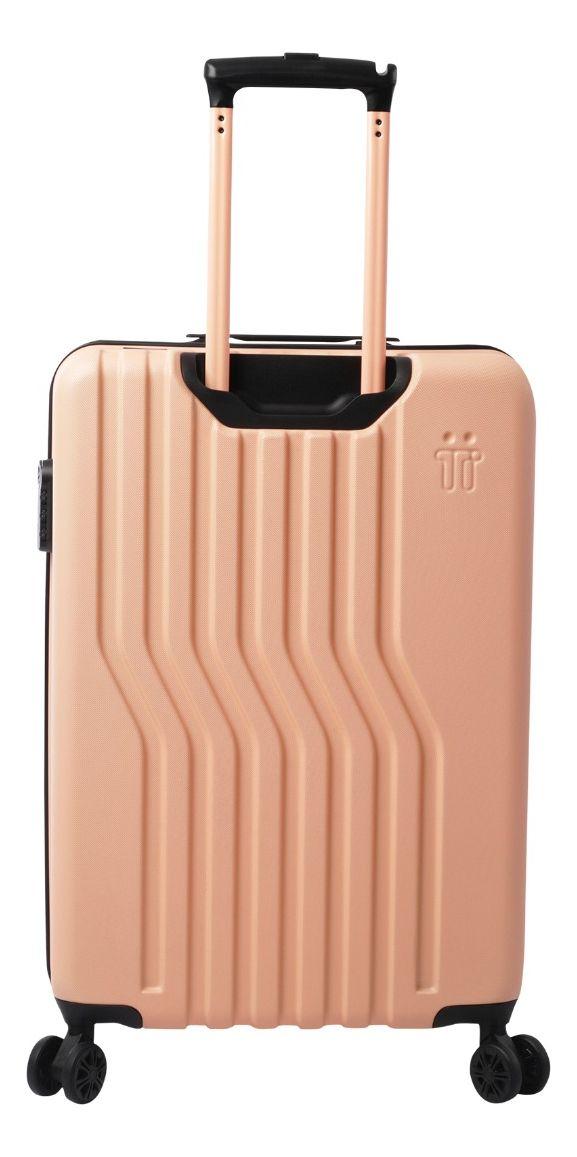 Maleta Totto Nomad Beige Mediana Ruedas 360° Moderna y Funcional-4