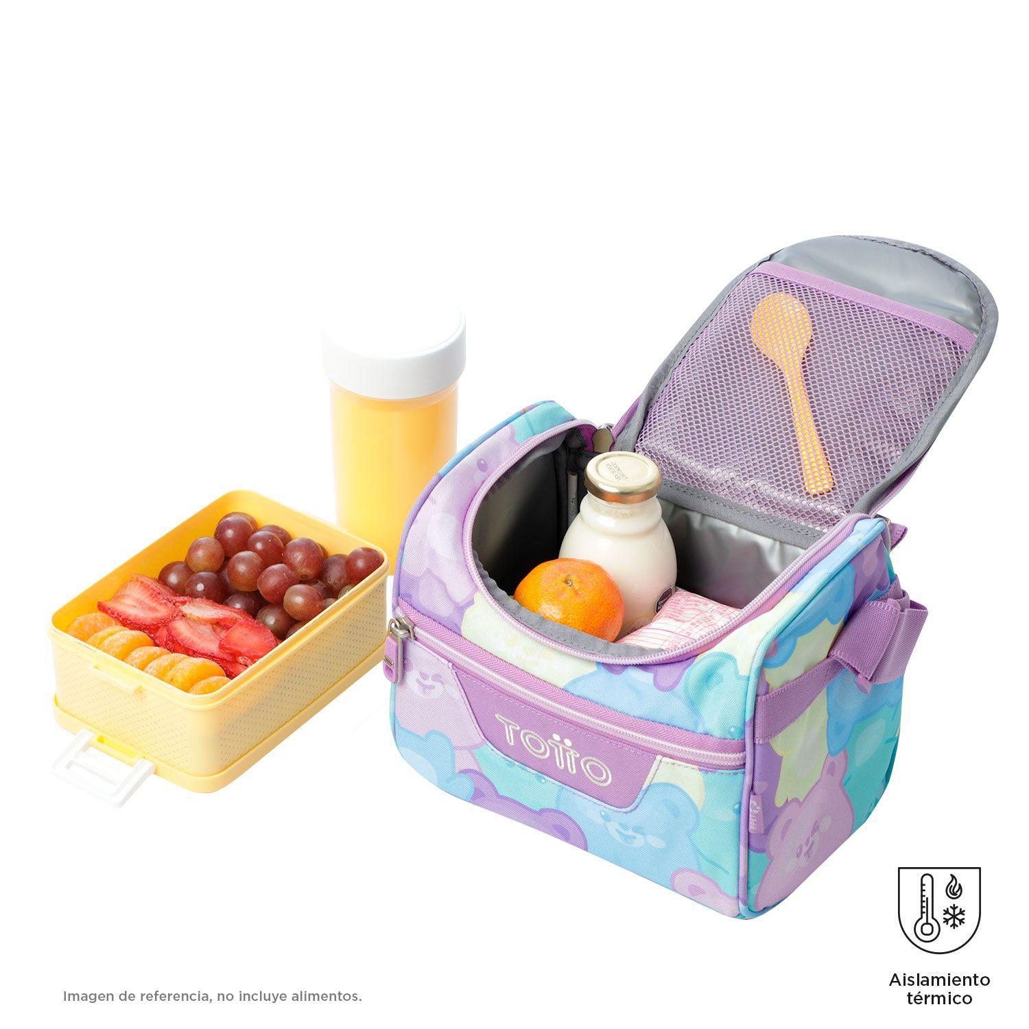 Lonchera Escolar Térmica Pizarra Para Niña Verde  Totto-2