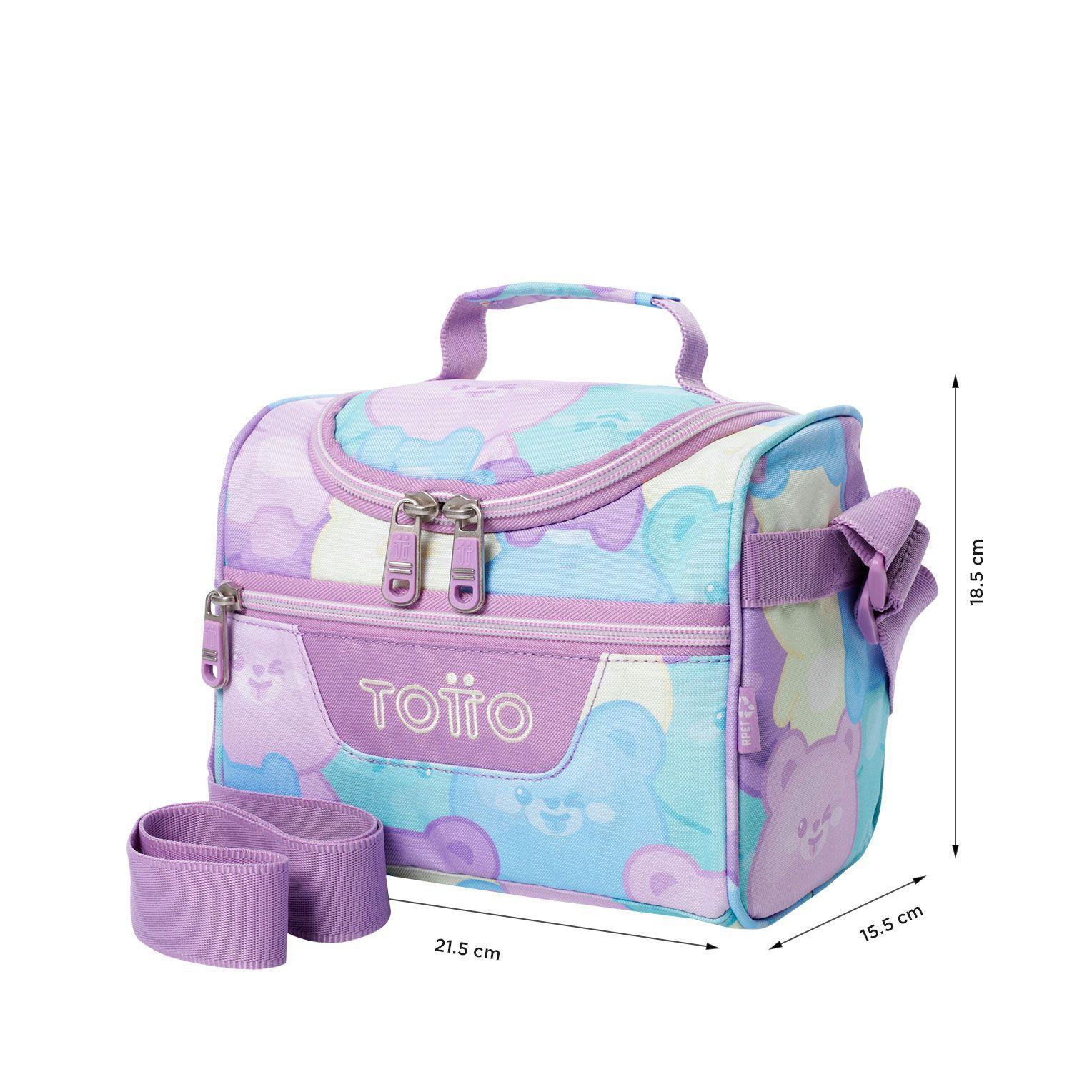 Lonchera Escolar Térmica Pizarra Para Niña Verde  Totto-3