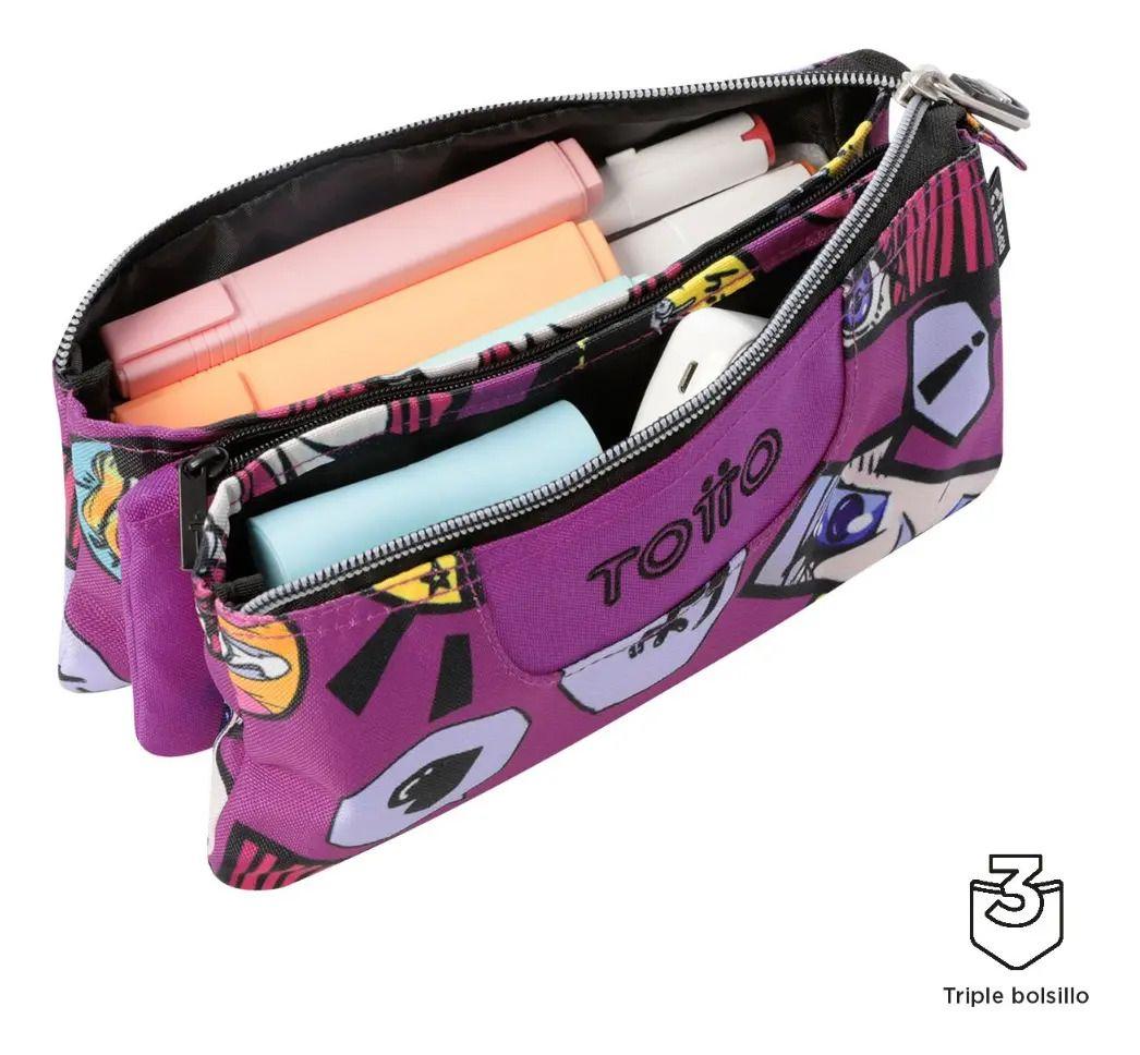 Estuche Totto Tablero Anime Fucsia-3