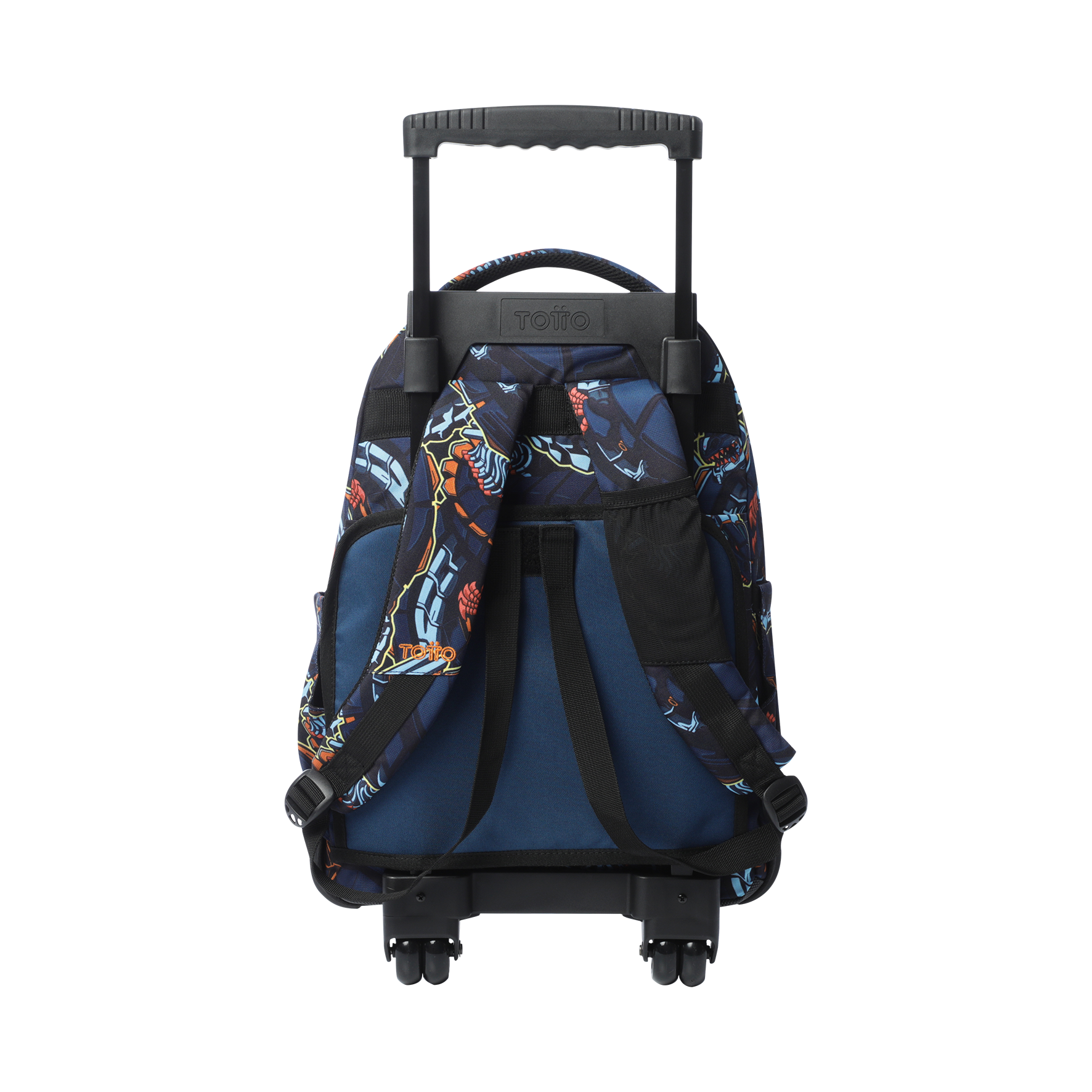 Mochila Escolar Ruedas Niño Notebook 15.4" Bomper Renglon Azul Totto-4