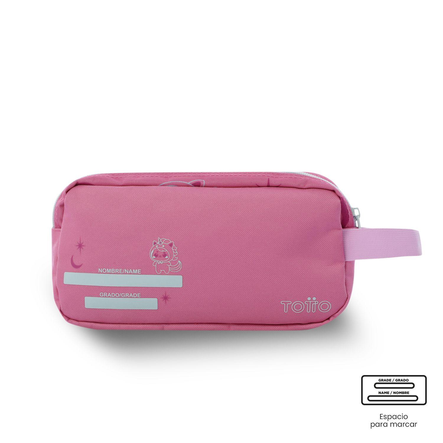 Estuche escolar niña 2 cuerpos Magic Spark Grande Rosado Totto-3