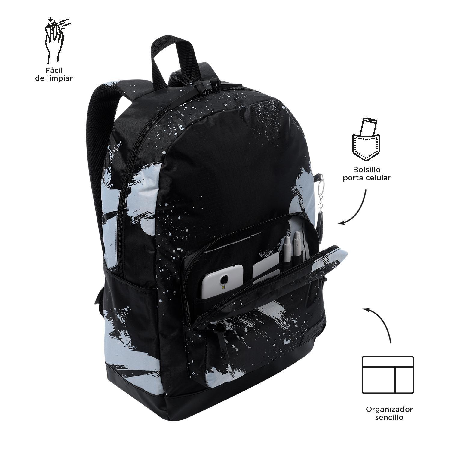 Mochila Urbana Tocax Negro Hombre-5