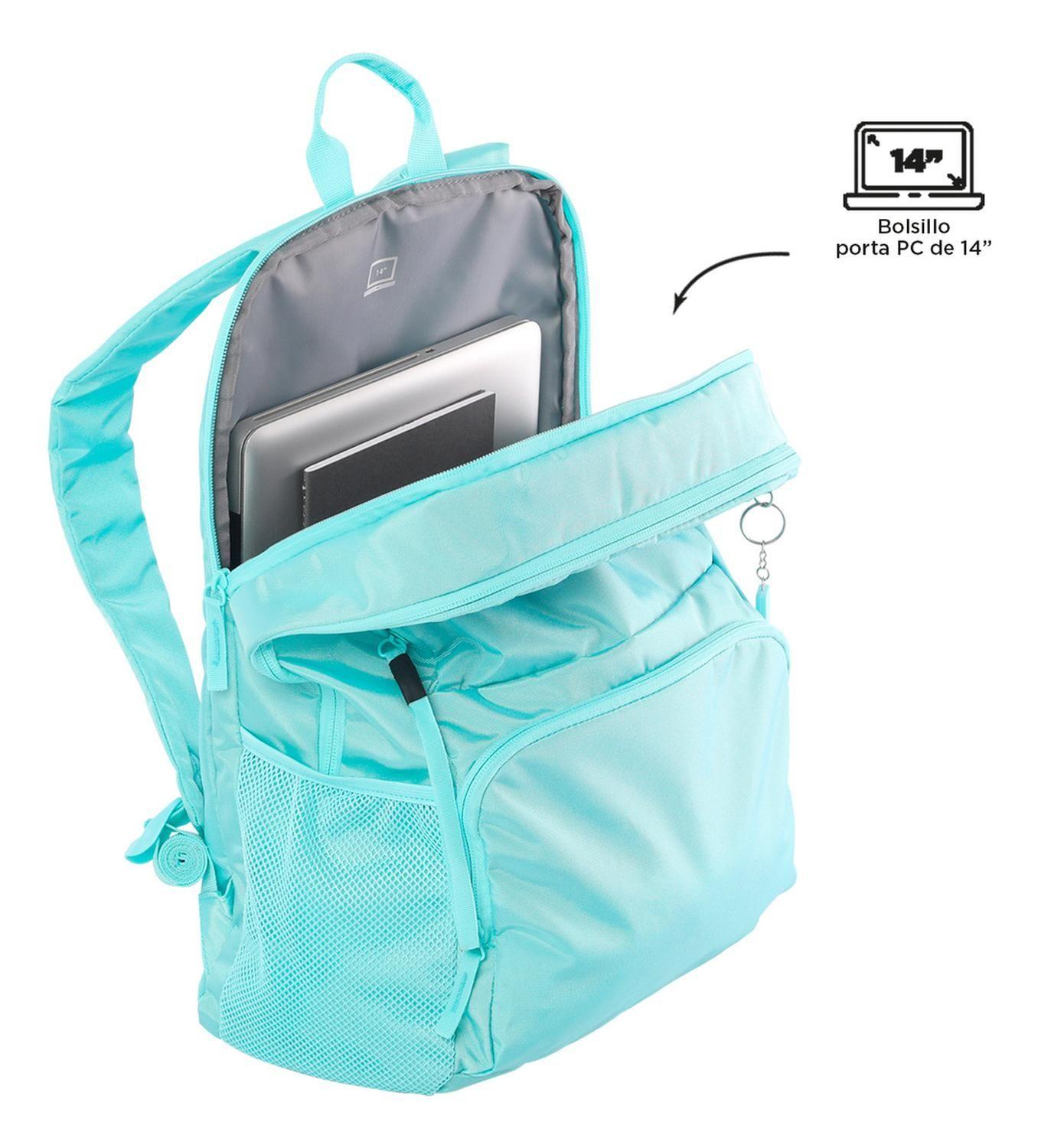 Mochila Mujer Totto Cloud Azul Limpet Shell-4