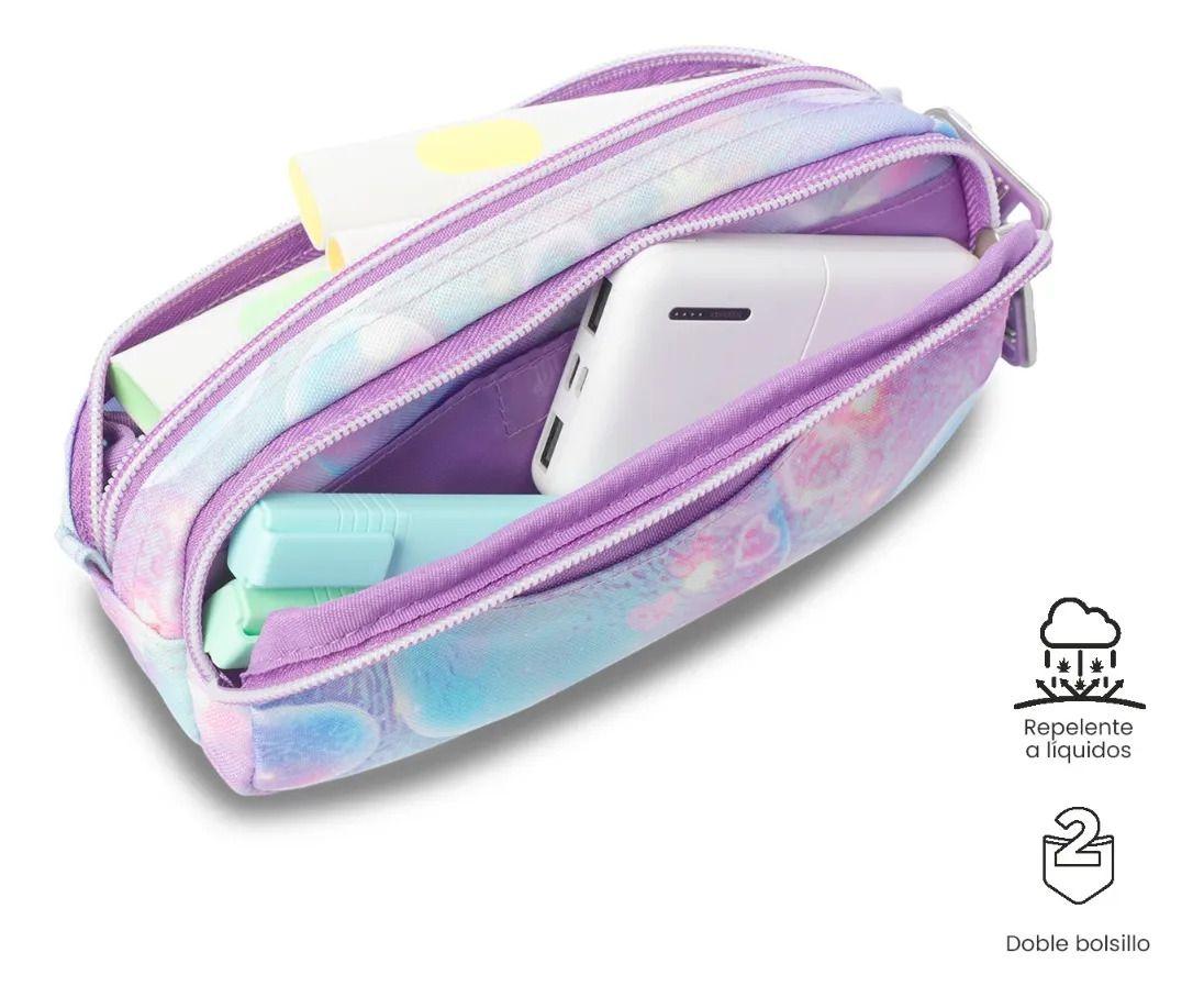 Estuche Escolar Pequeña Para Mujer Sobre Morado-3