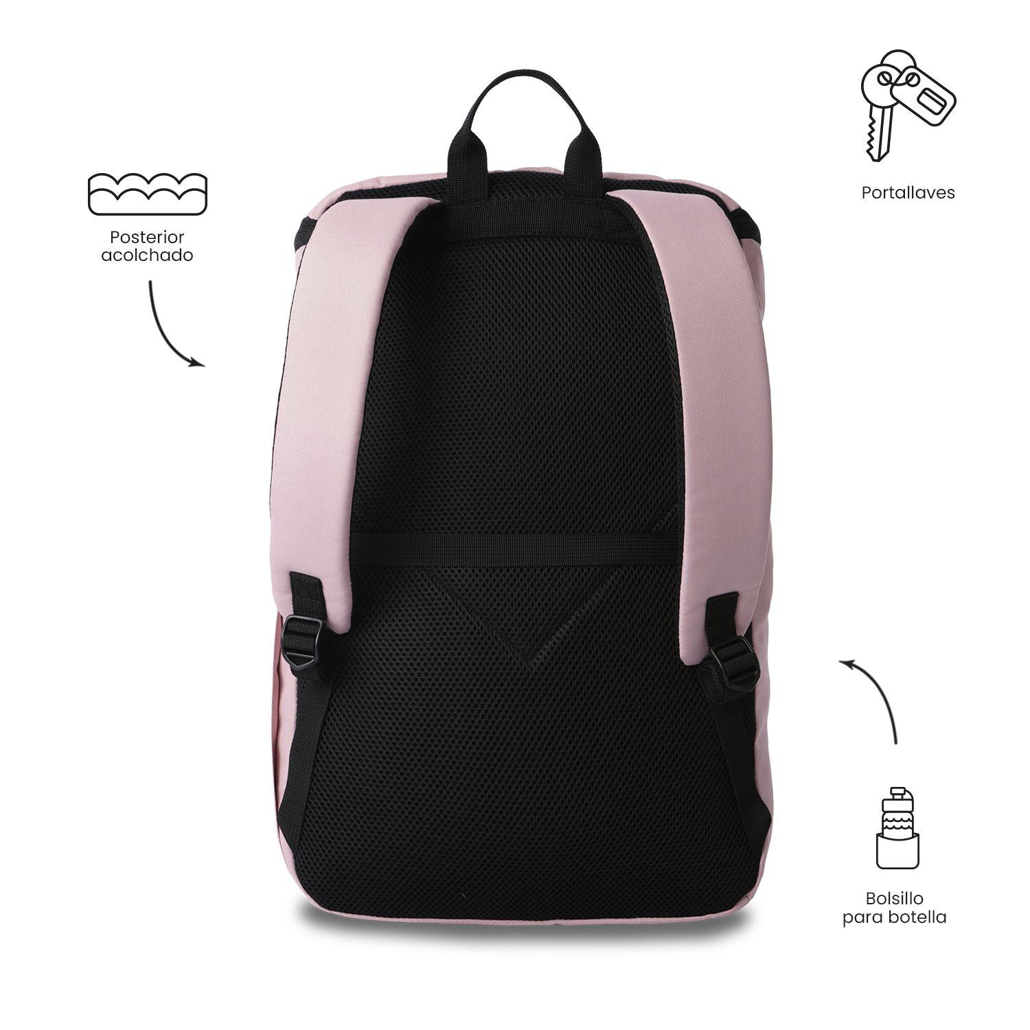 Mochila Ejecutivo Porta PC 15" Rap Rosado Mujer-3