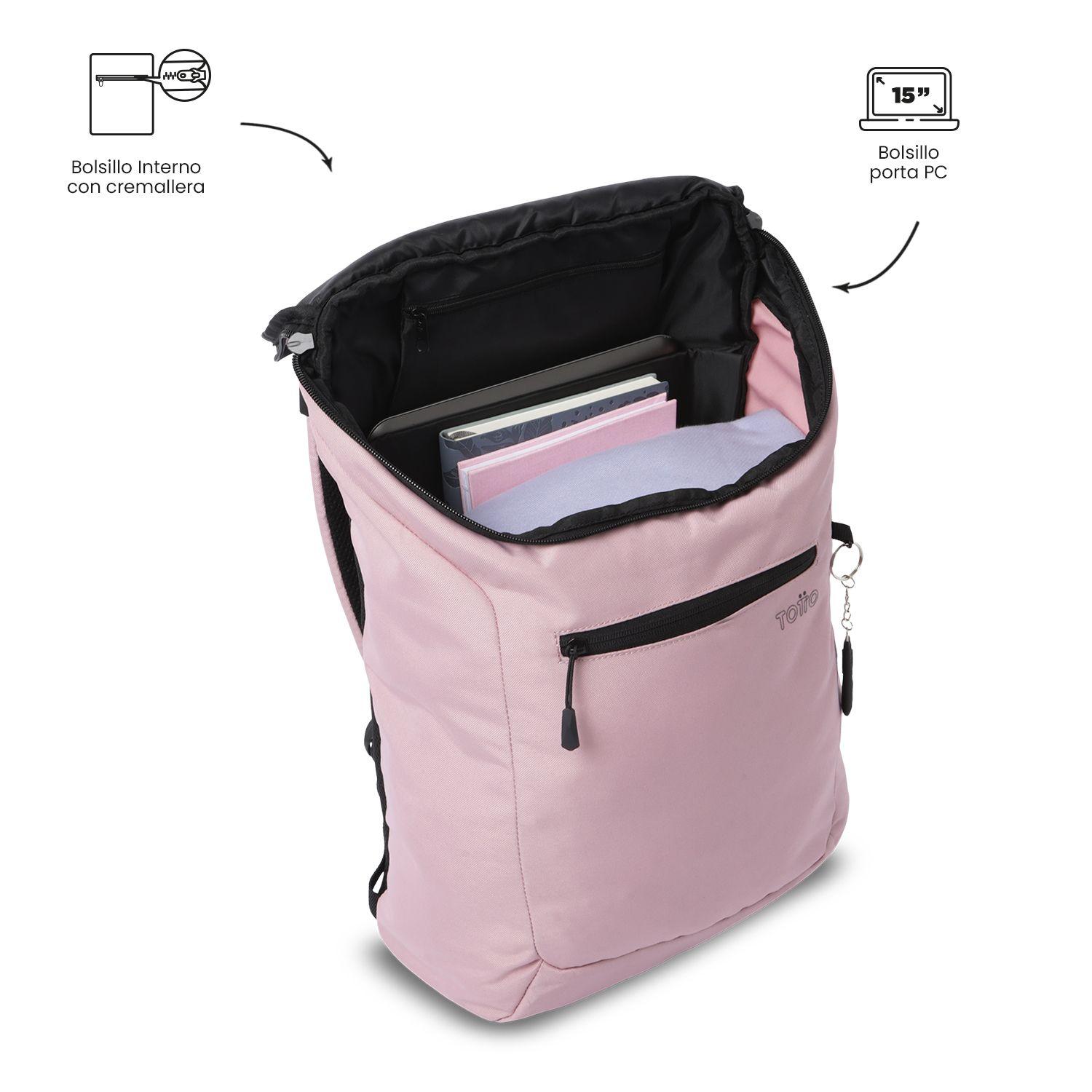 Mochila Ejecutivo Porta PC 15" Rap Rosado Mujer-4