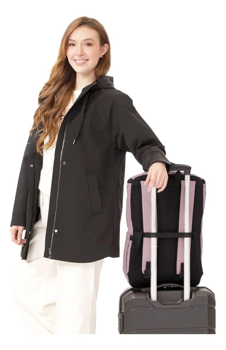 Mochila Ejecutivo Porta Pc 15  Rap Rosado Mujer-5