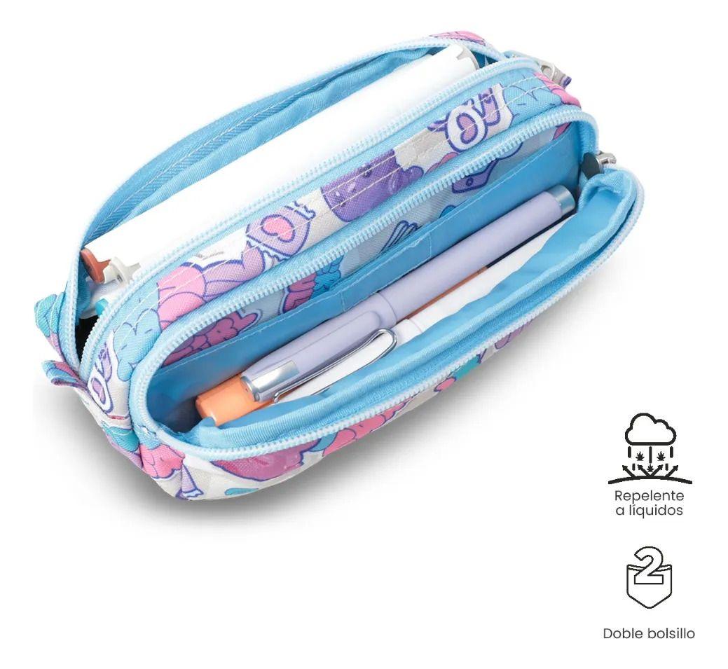 Estuche Escolar Pequeña Para Niña Sobre Blanca-3