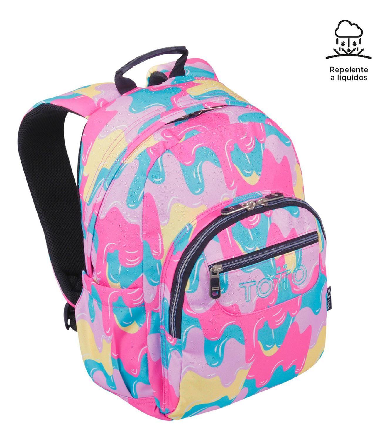 Mochila Escolar Totto Gommas Rpet Rosado Luty-6
