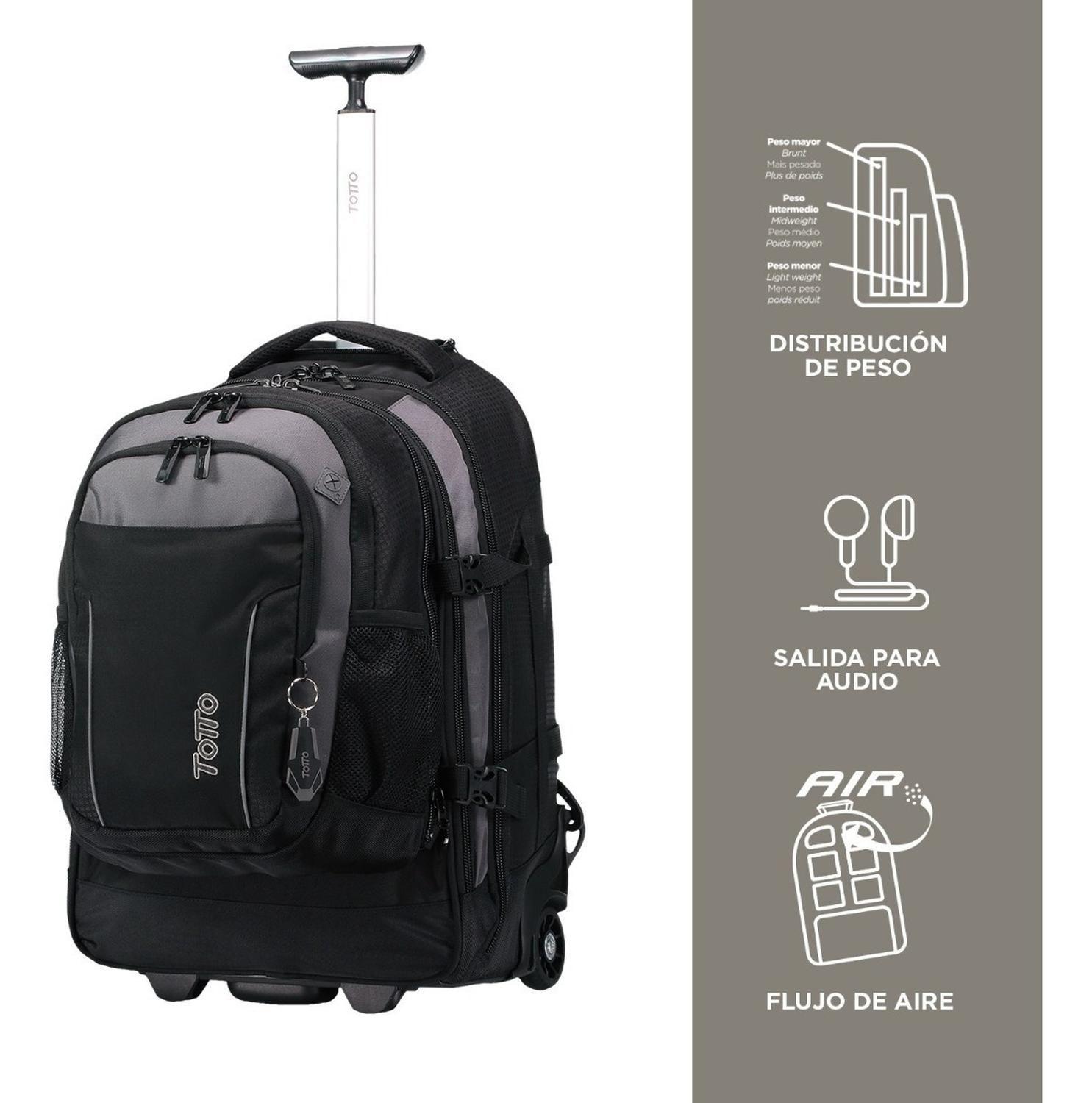 Mochila Con Ruedas Viaje Boroz Negro-2