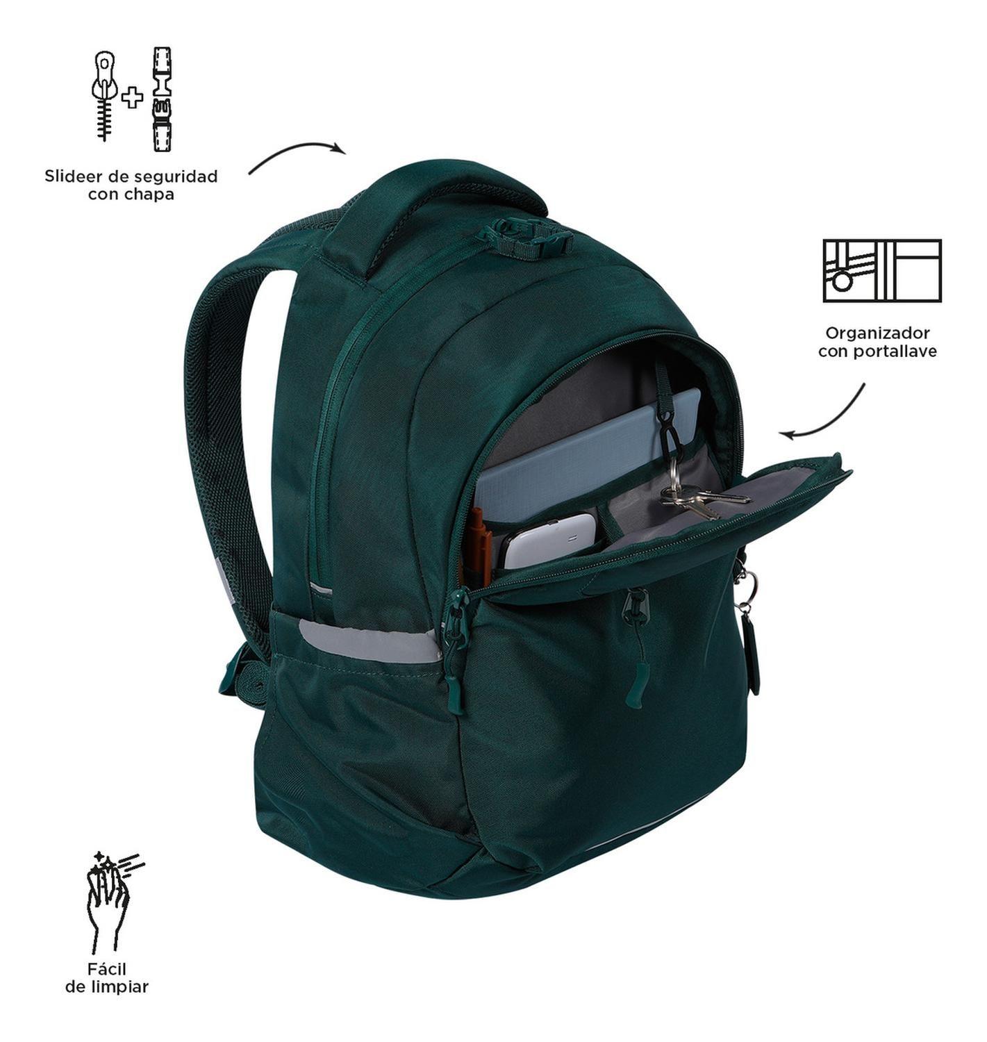 Mochila Ejecutiva Hombre Totto Misisipi Verde Bistro Green-5