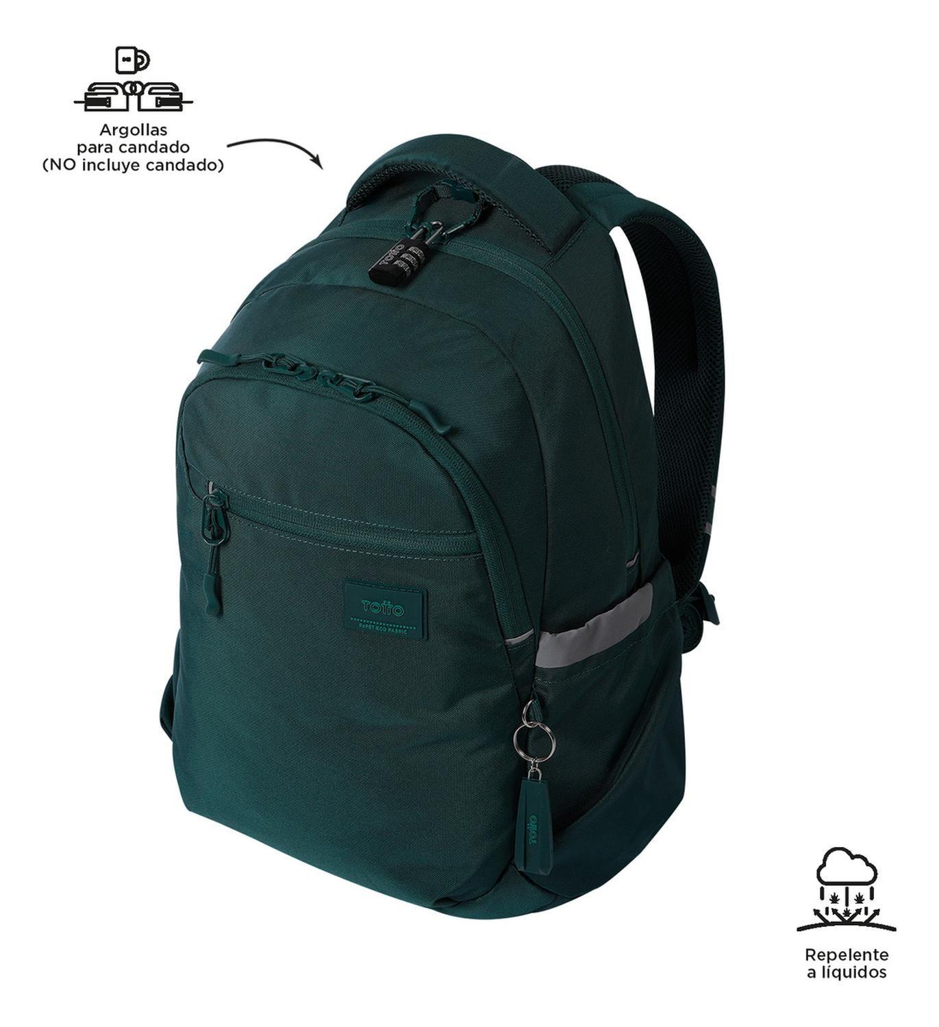 Mochila Ejecutiva Hombre Totto Misisipi Verde Bistro Green-6