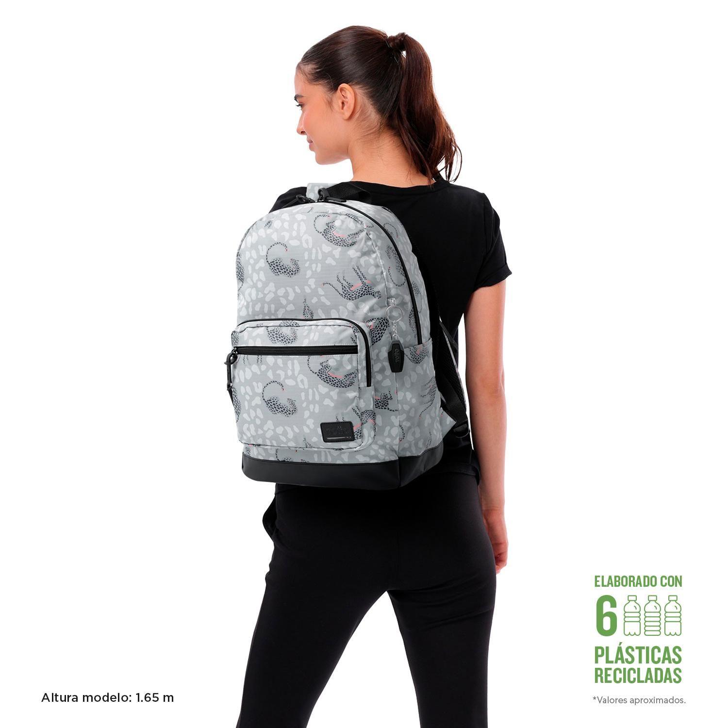 Mochila Urbana Tocax Gris Mujer-1