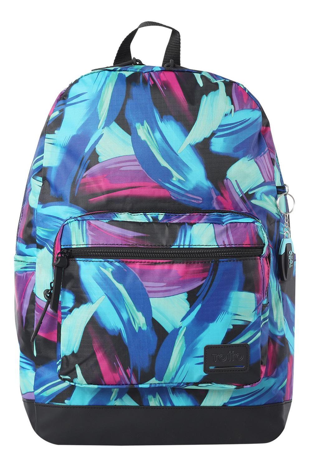 Mochila Mujer Totto Tocax Negro Pintu Black-0