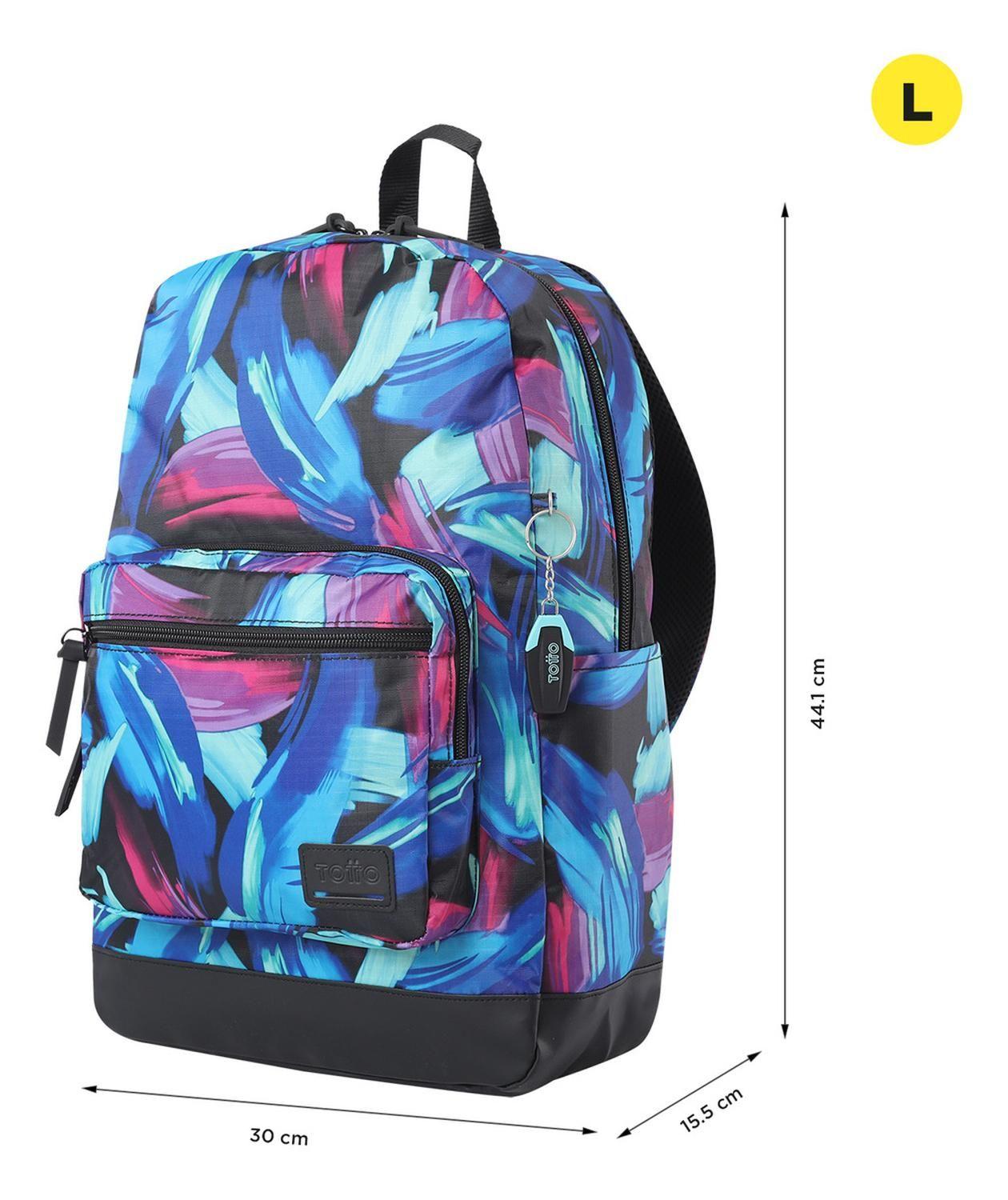 Mochila Mujer Totto Tocax Negro Pintu Black-2