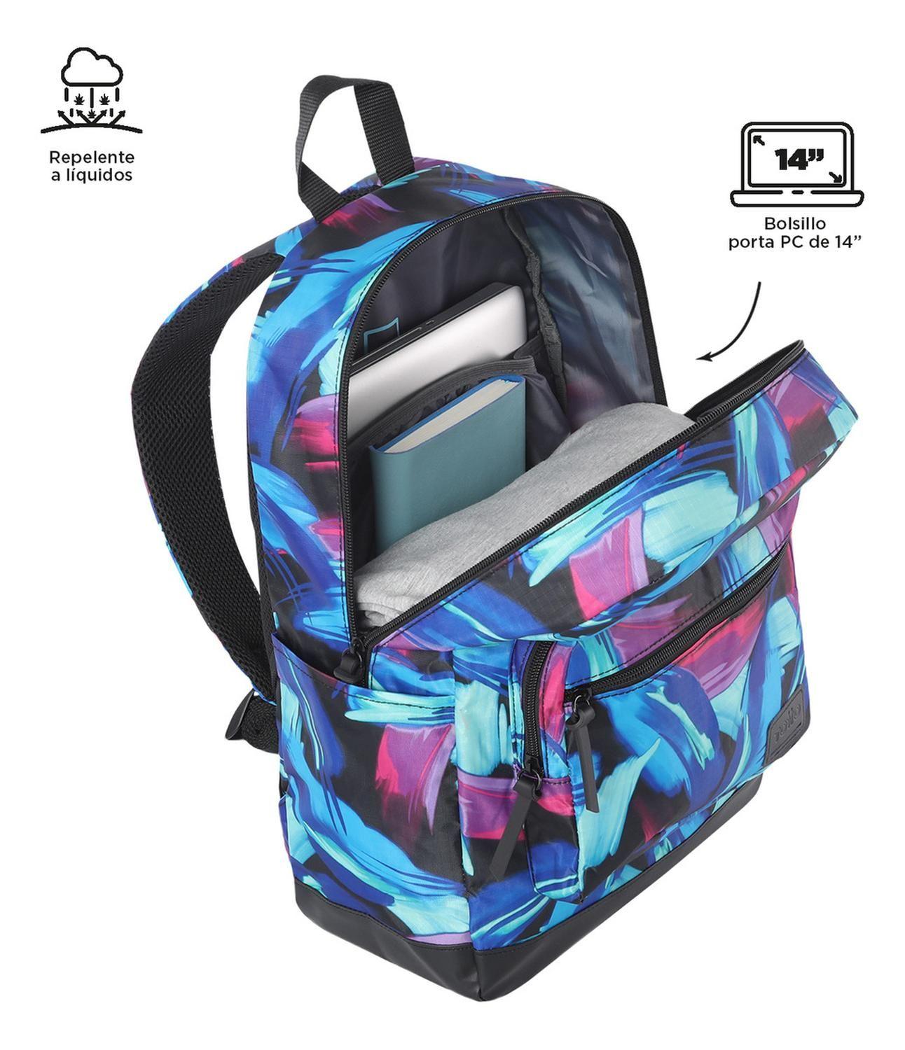 Mochila Mujer Totto Tocax Negro Pintu Black-4