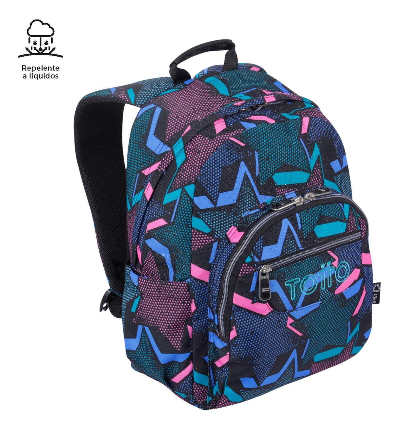 Mochila Escolar Totto Gommas Rpet Negro Lety Black-6