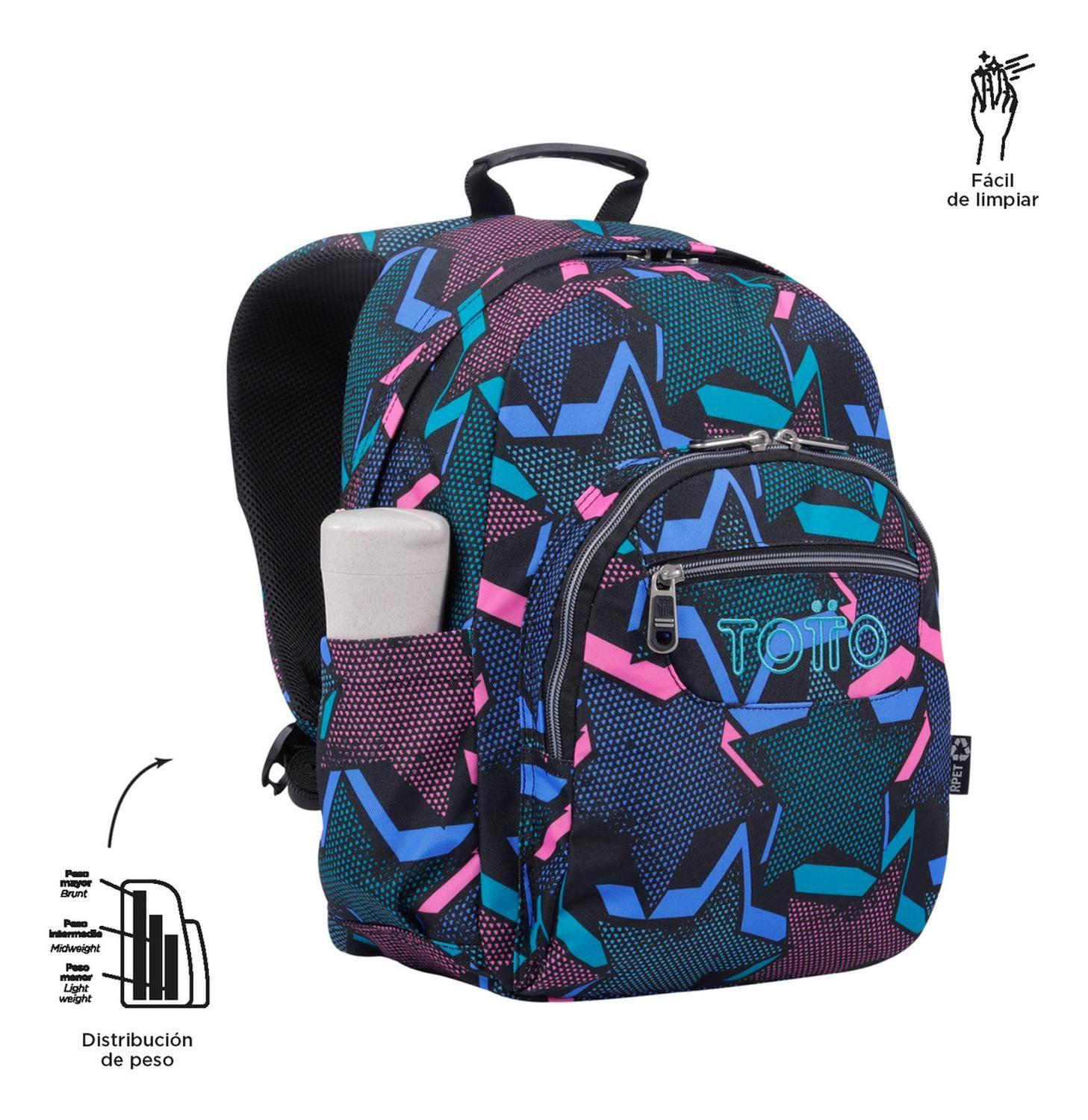 Mochila Escolar Totto Gommas Rpet Negro Lety Black-7