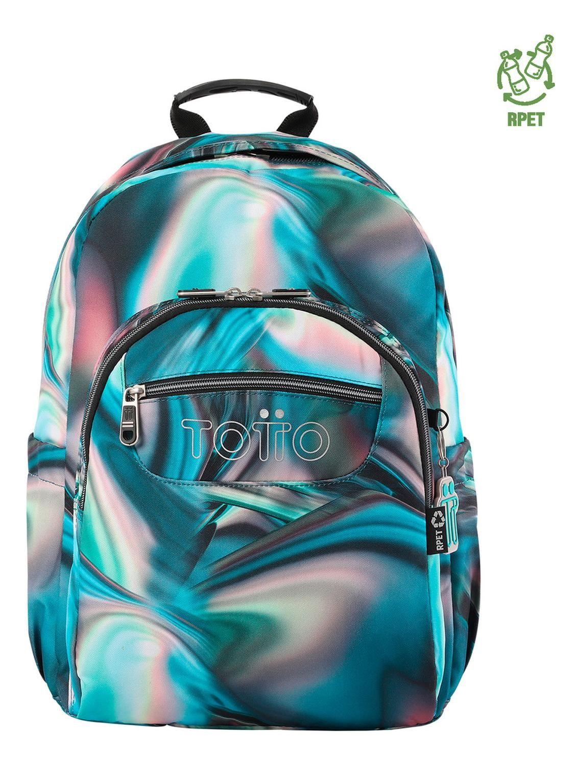 Mochila Escolar Totto Acuarela Rpet Verde Zefiro-0