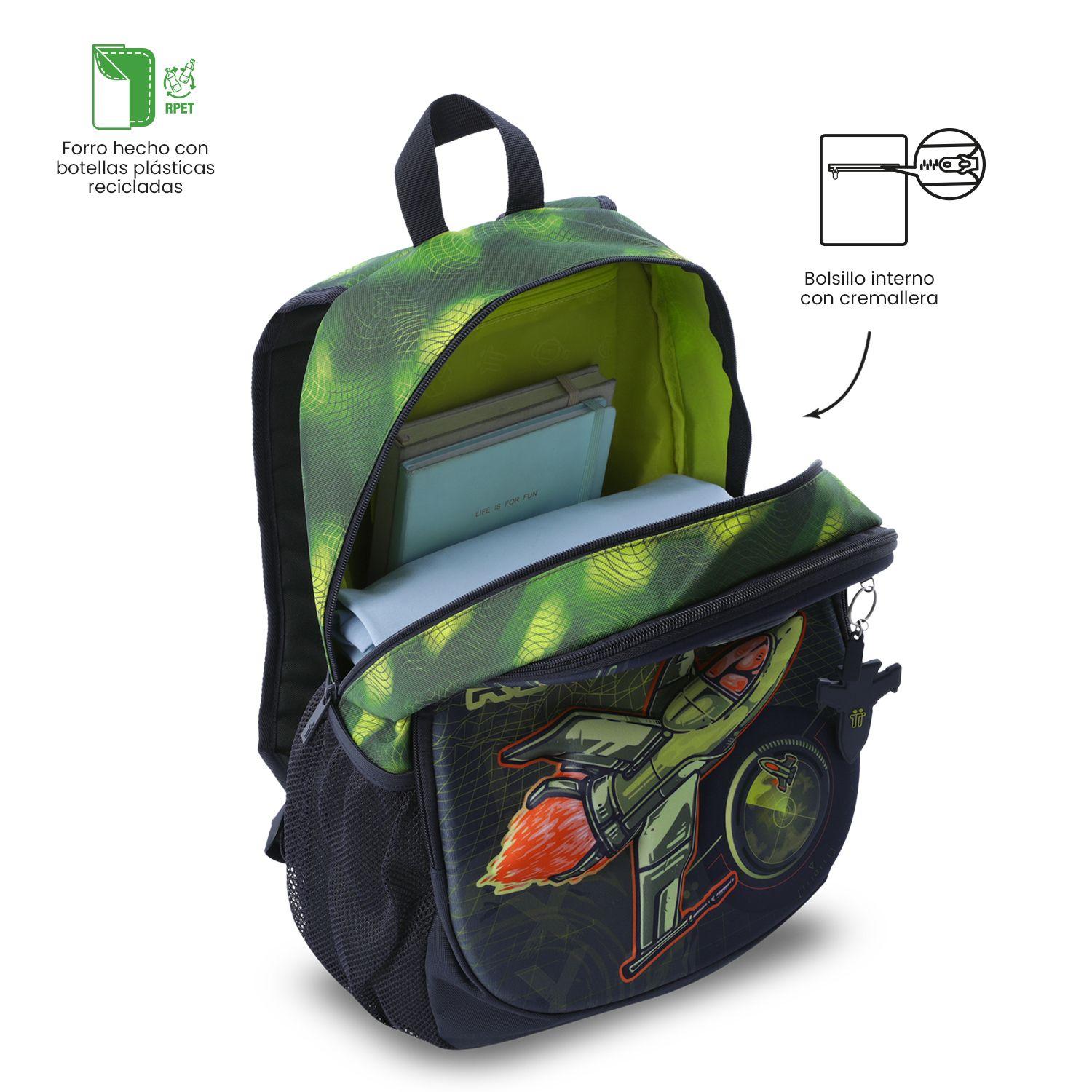 Mochila Niño Explorer Ship Grande Verde Totto-4