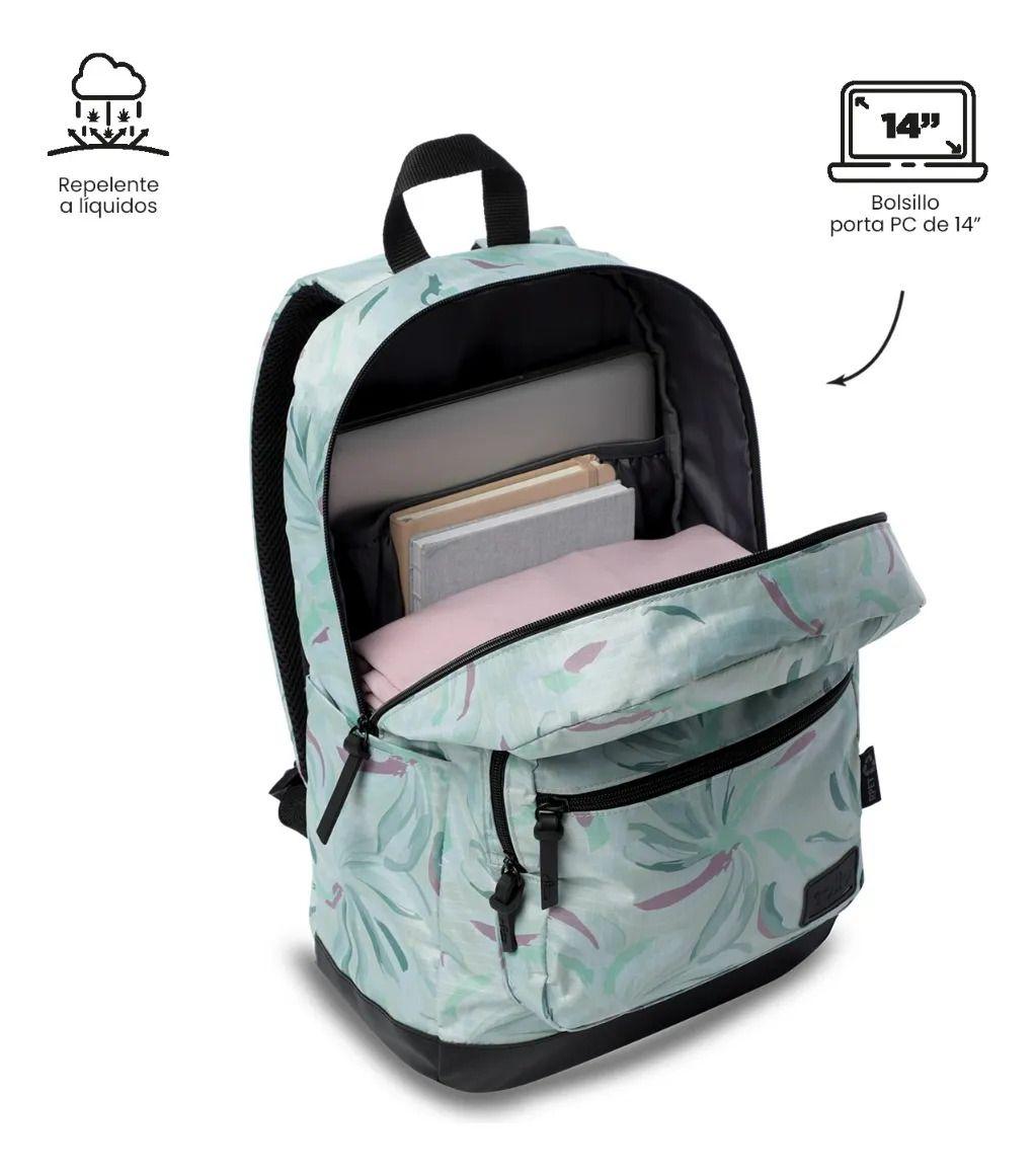 Mochila Universitario Tocax Porta Pc 14  Blanco Mujer-4