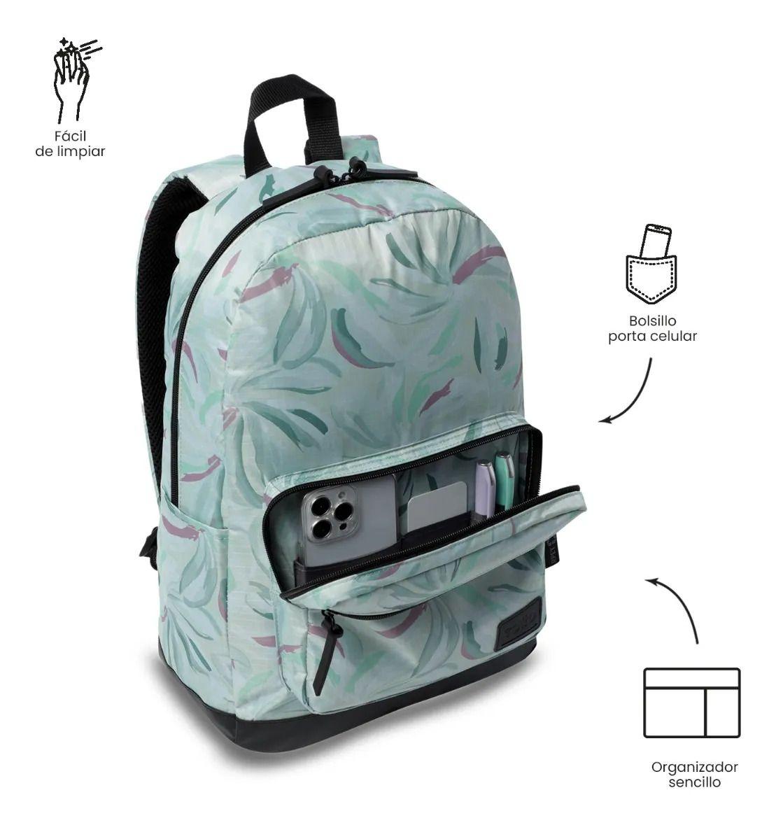 Mochila Universitario Tocax Porta Pc 14  Blanco Mujer-5
