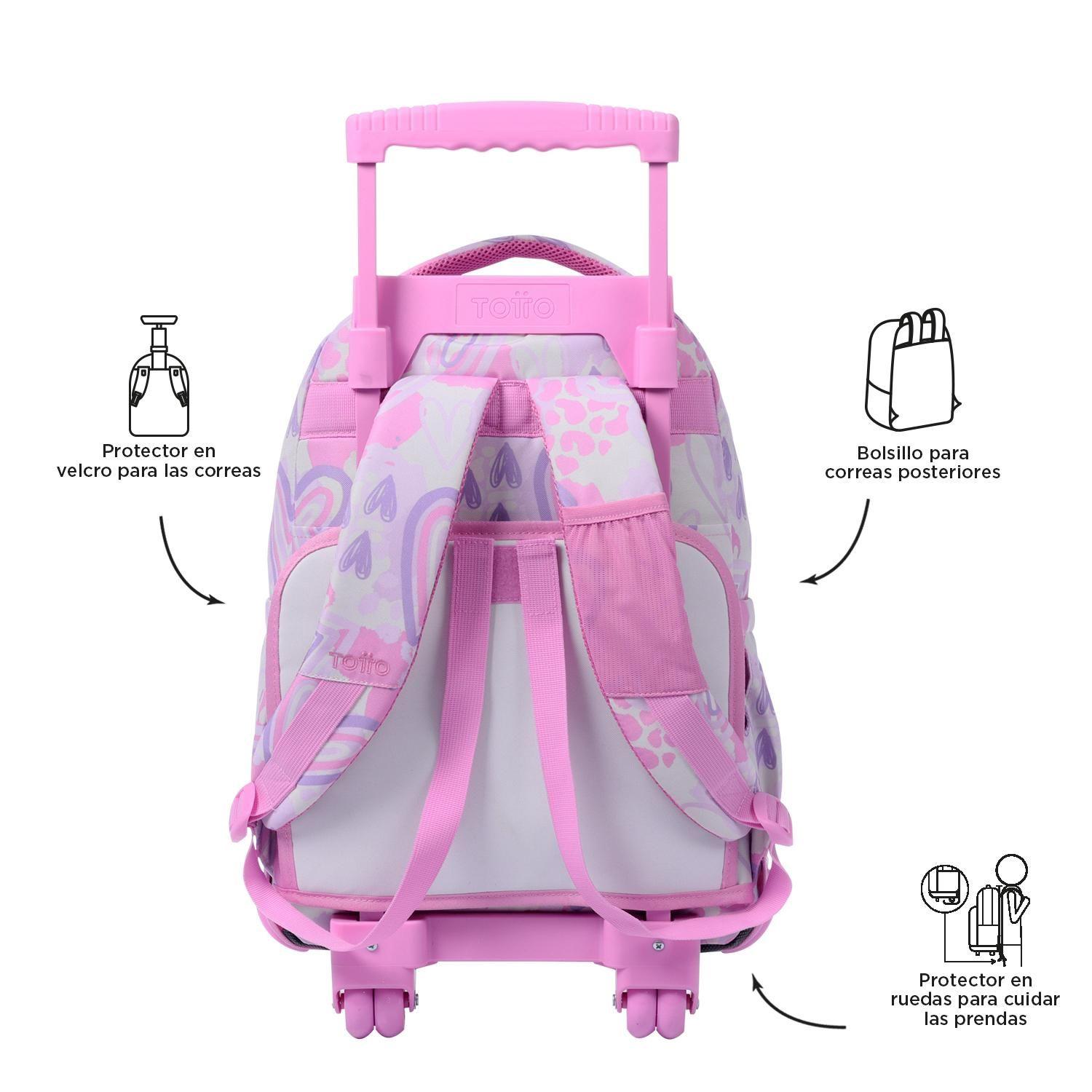Mochila Escolar con Ruedas Bomper Renglon Amalia-3