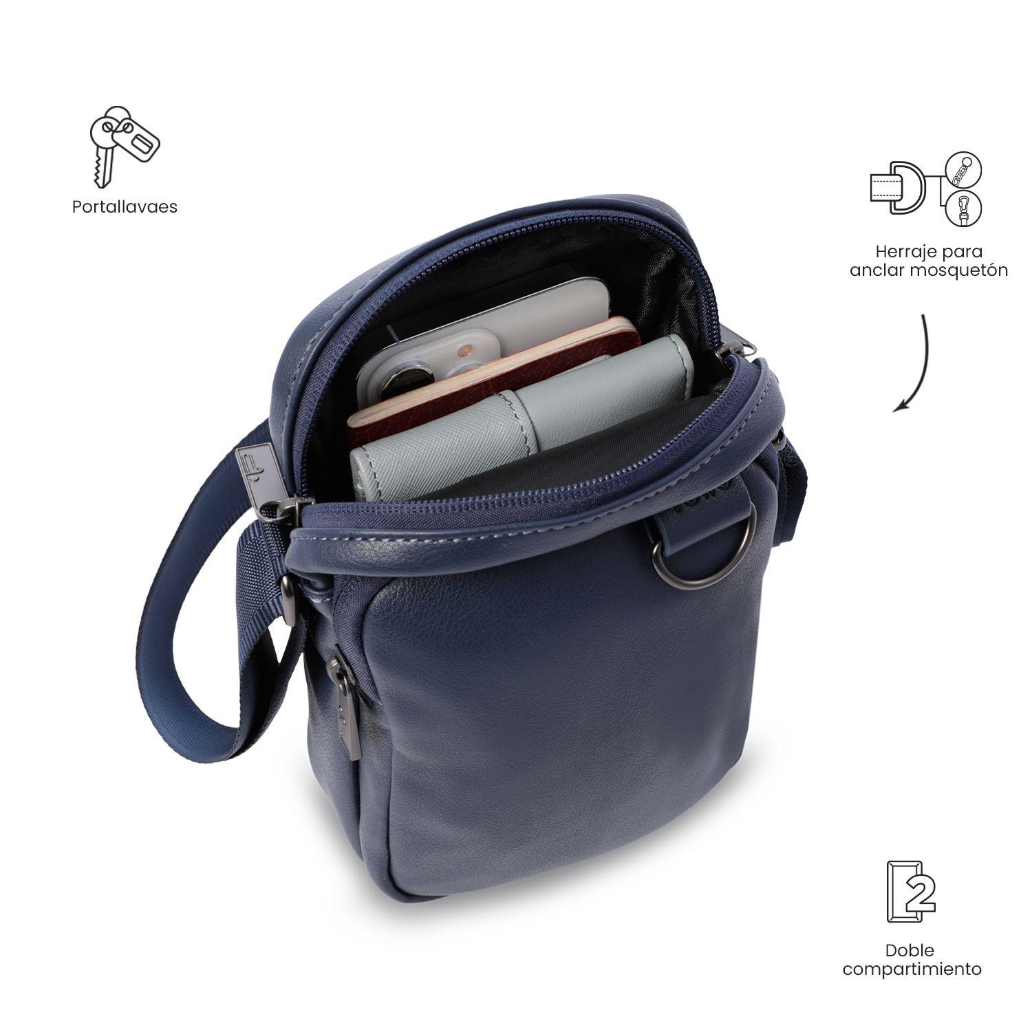 Bolso para Hombre Indi tipo Crossbody Pequeño Azul-4