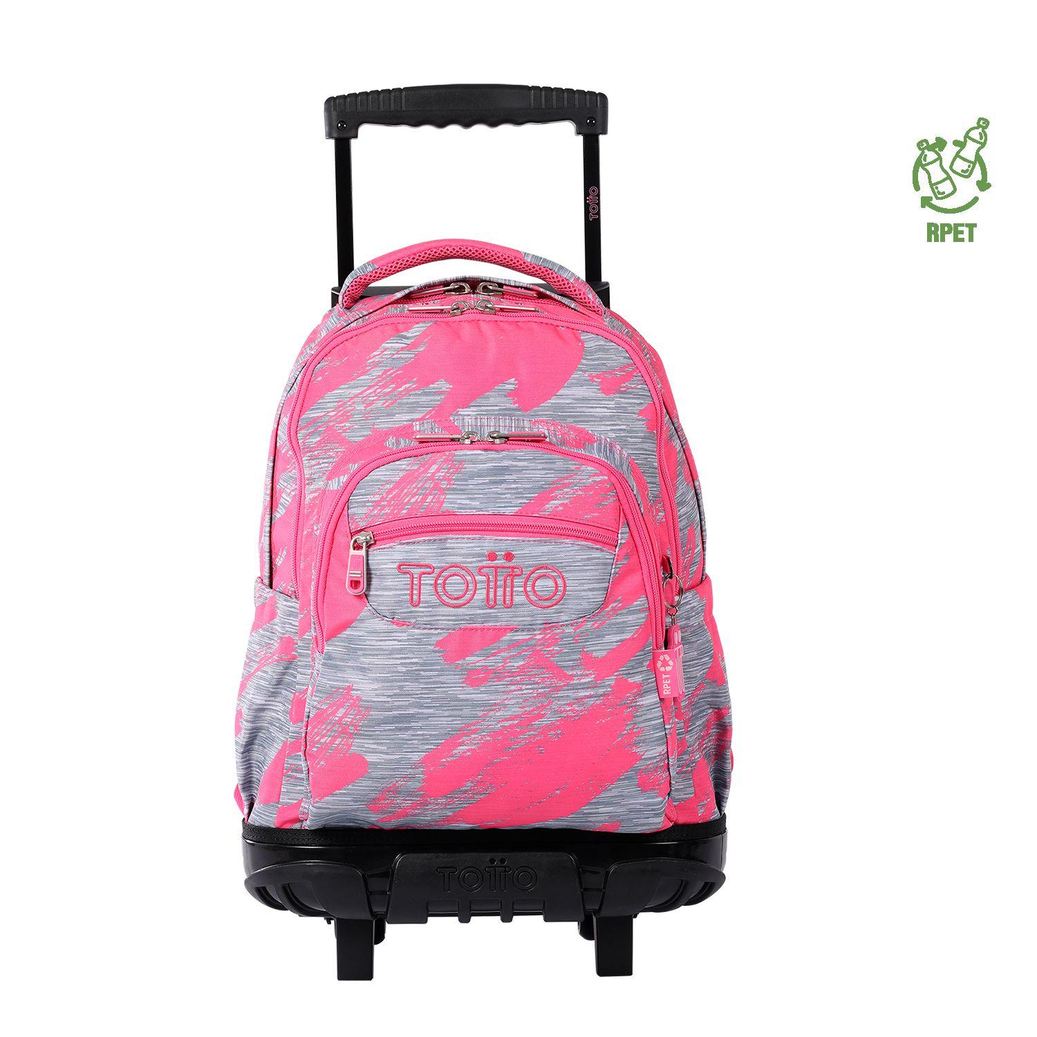 Mochila Con Ruedas Niña Bomper Renglon Rosado Dina-0