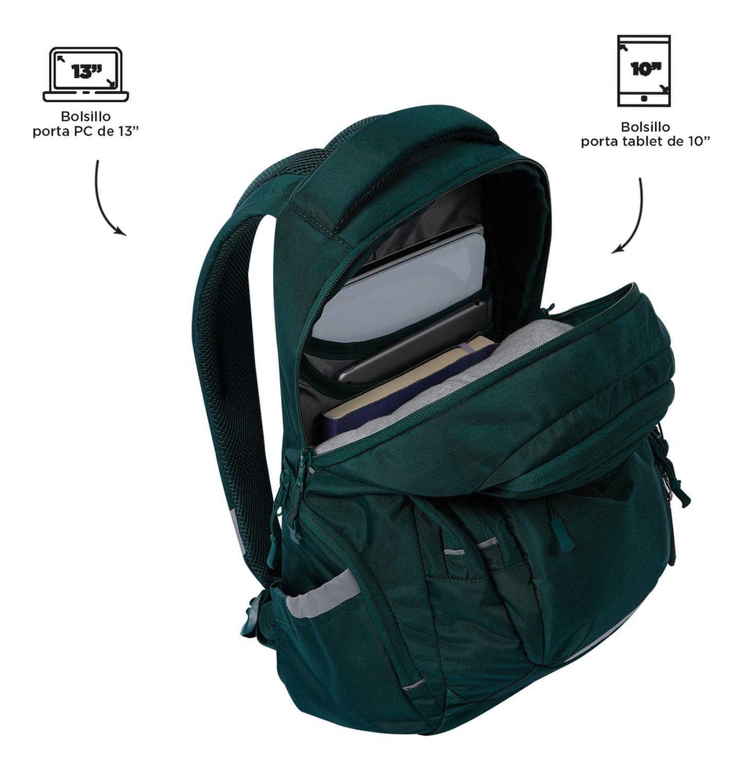 Mochila Ejecutiva Hombre Totto Eufrates Bistro Green-4