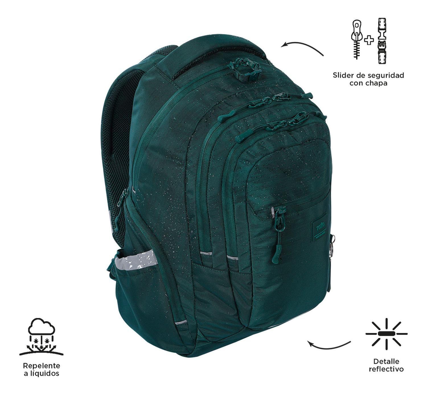 Mochila Ejecutiva Hombre Totto Eufrates Bistro Green-6