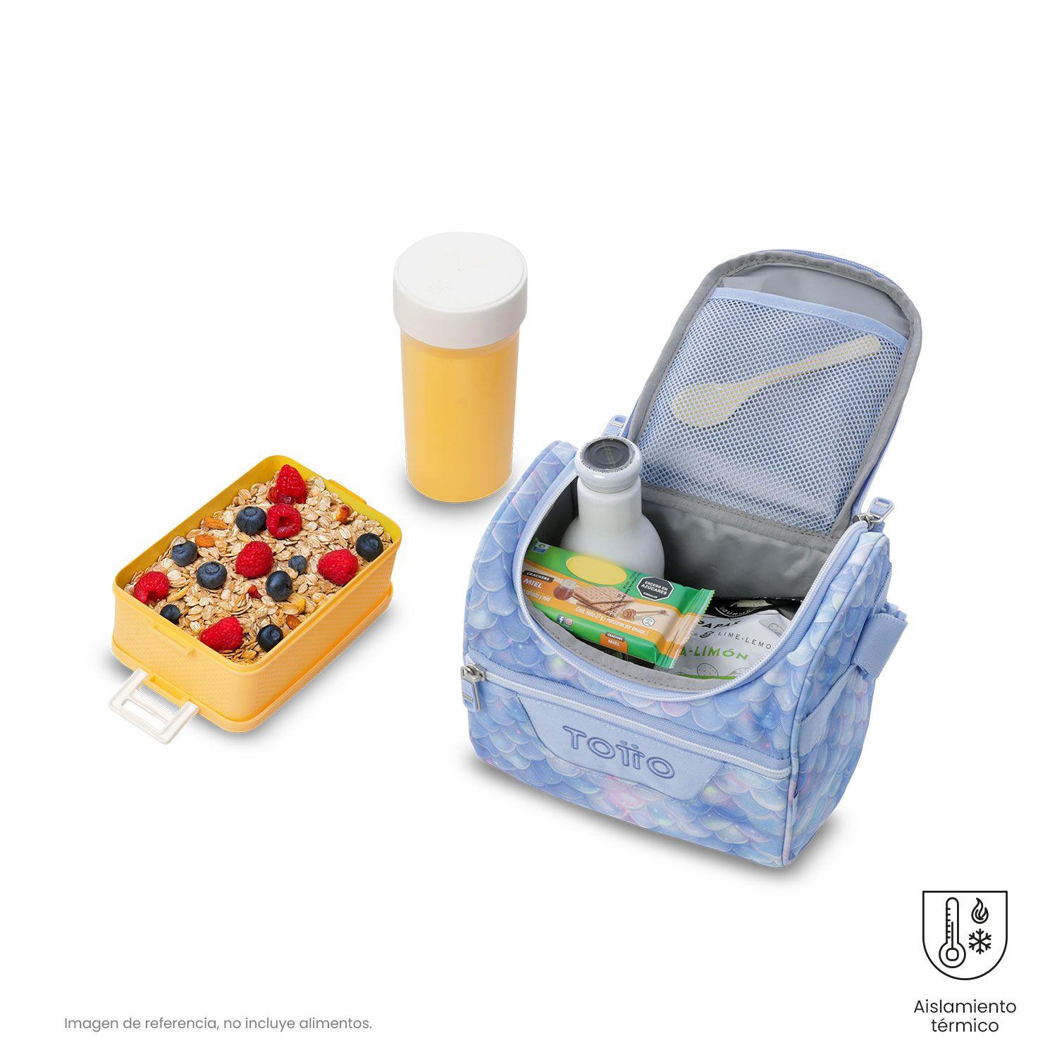 Lonchera Térmica Mujer Pizarra Mediana Azul Totto-2