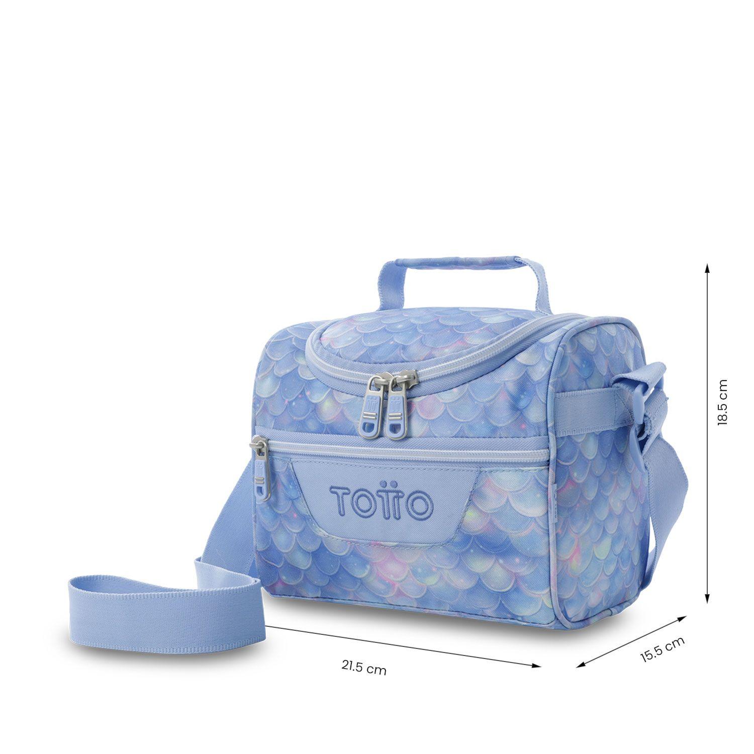 Lonchera Térmica Mujer Pizarra Mediana Azul Totto-3