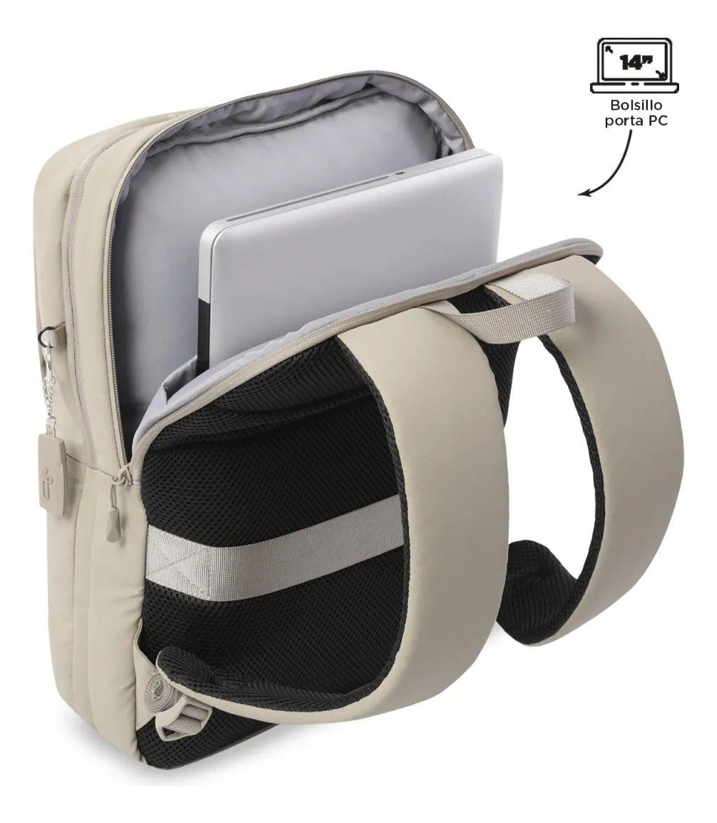 Mochila Ejecutivo Porta Pc 14  Vania Café-4