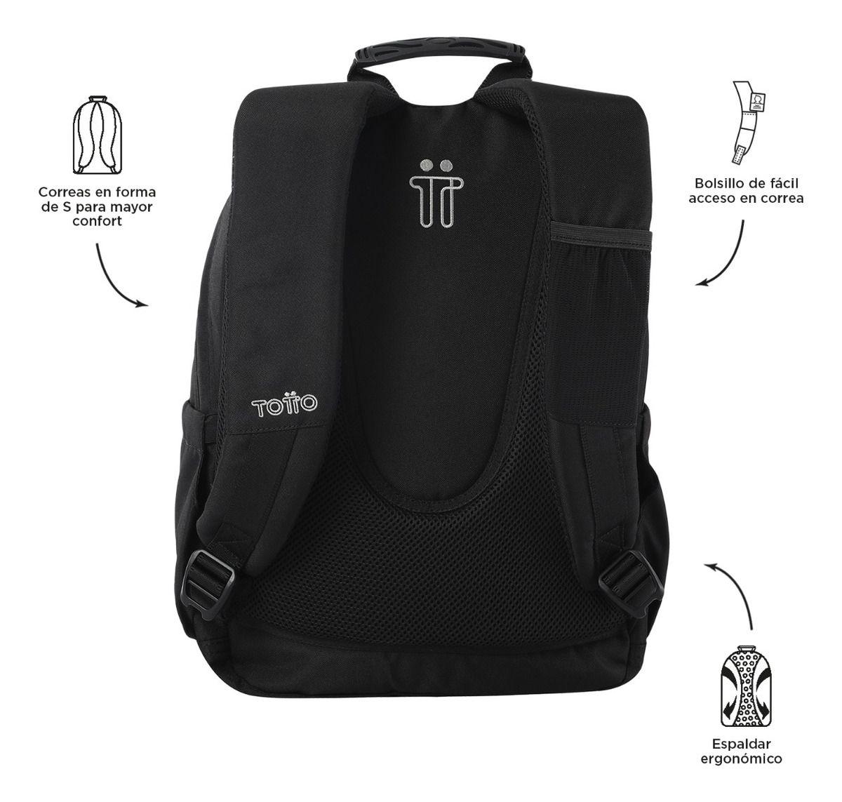 Totto Mochila Notebook Escolar Niña Impermeable Eco018-3