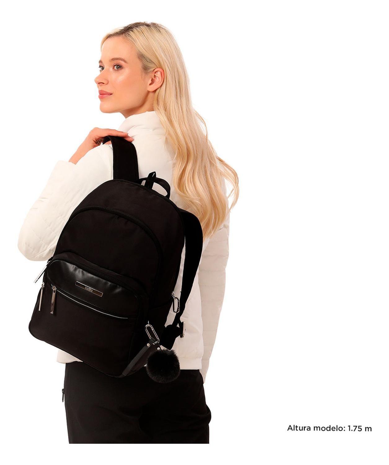 Mochila Ejecutiva Mujer Totto Adelaide 3 2.0 Negro/black-1