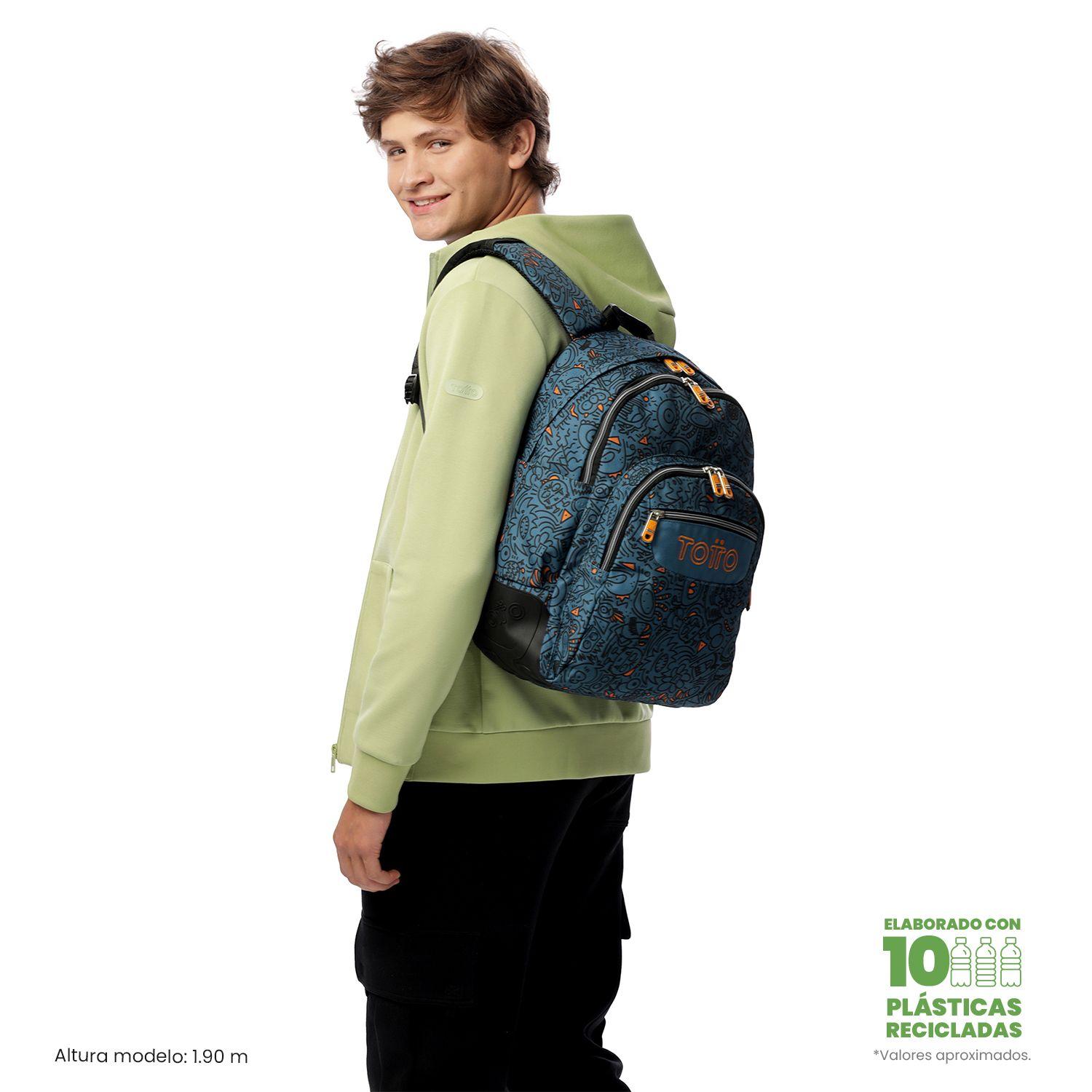 Mochila Escolar Notebook 14" Rayol Azul  Totto-1