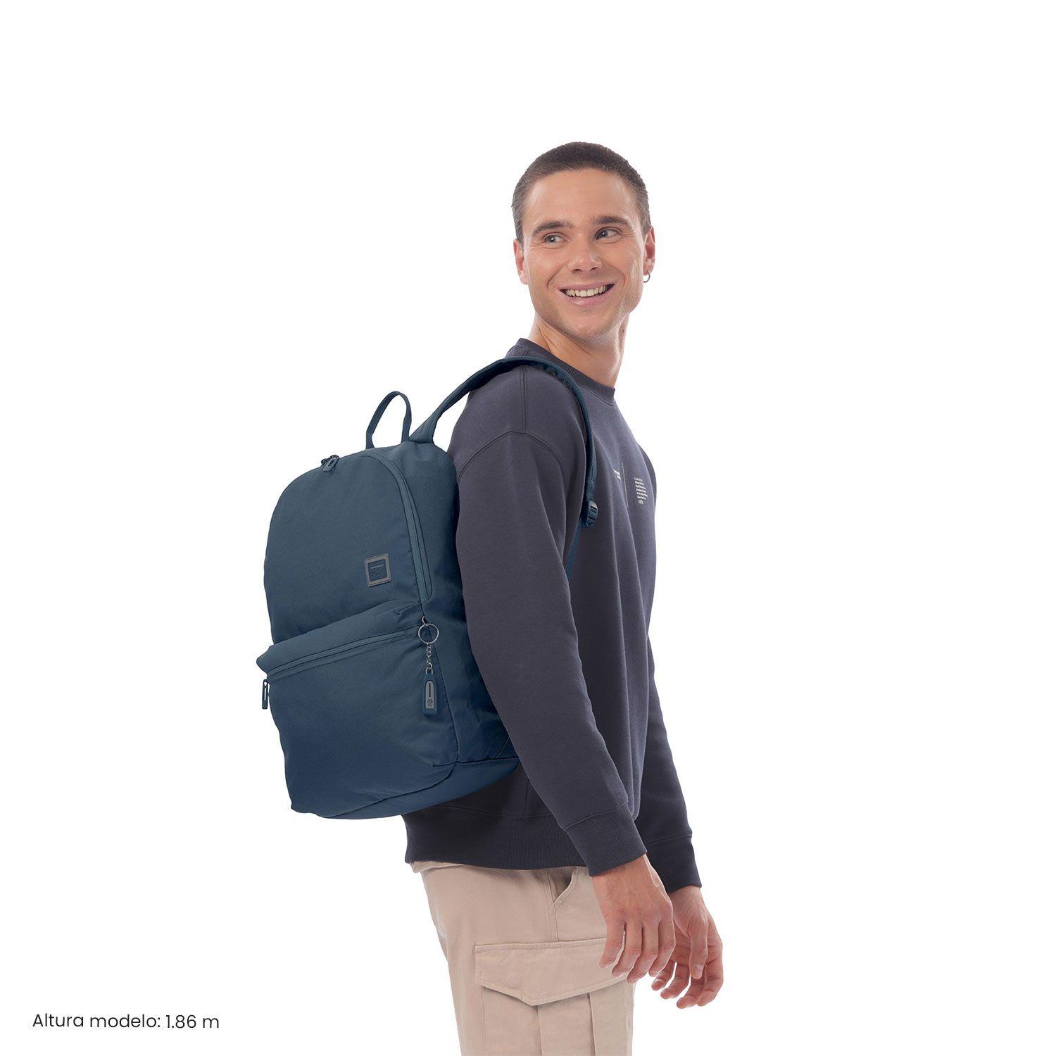 Mochila Universitaria Dragonar Porta Notebook 15" Azul-1