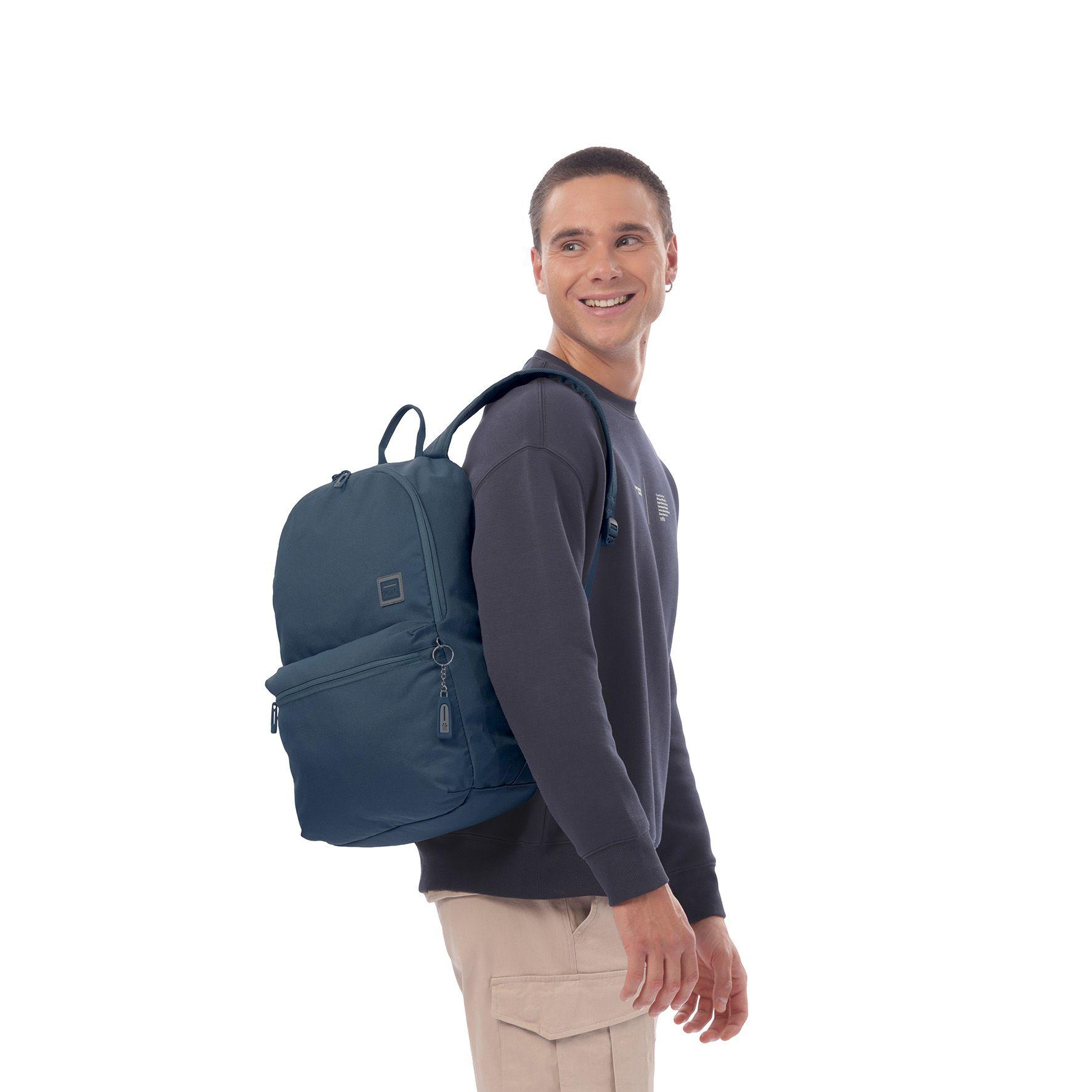 Mochila Universitaria Dragonar Porta Notebook 15" Azul-6