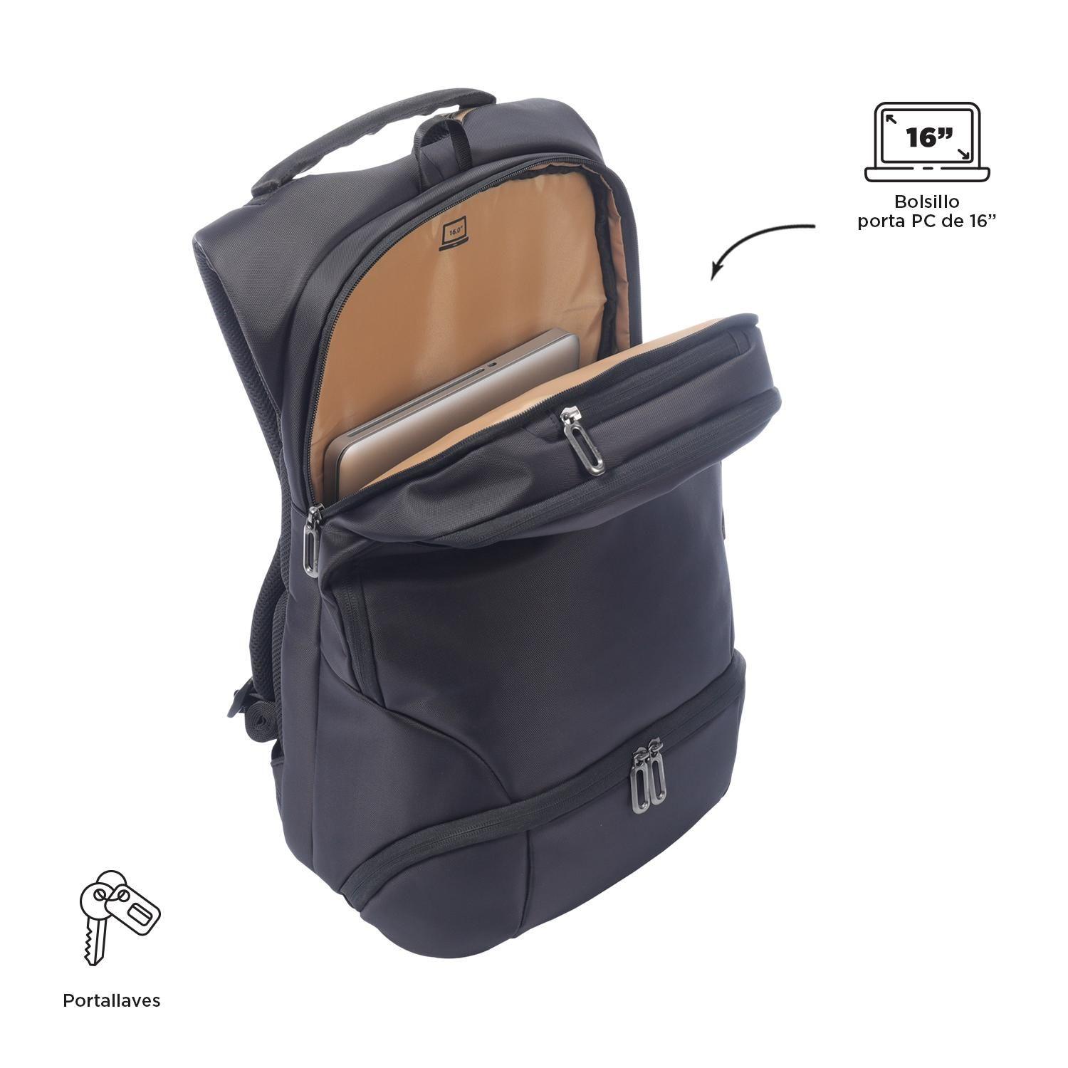 Mochila Notebook 16" Kano Negro Hombre-4