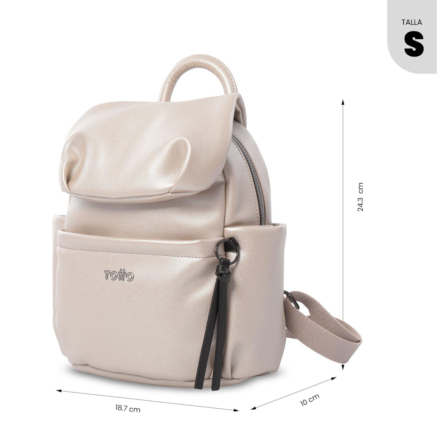Bolso Pequeño para Mujer Soul tipo Mochila Beige/Negro-2