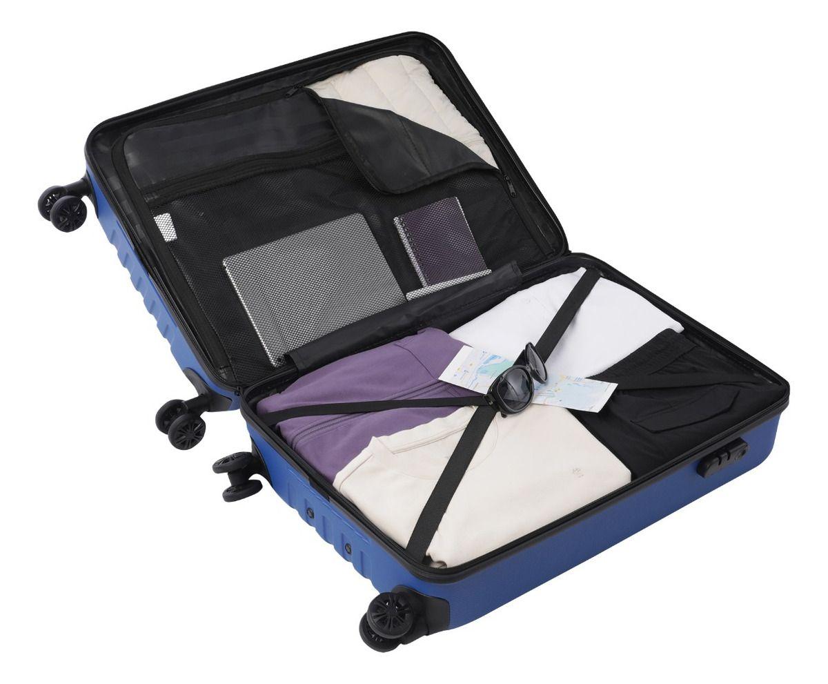 Maleta Totto Nomad Azul Mediana Ruedas 360° Moderna y Funcional-4