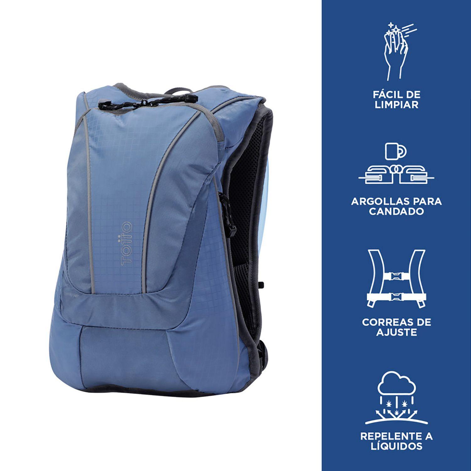 Mochila Outdoor Totto Tera Mediana Azul-2