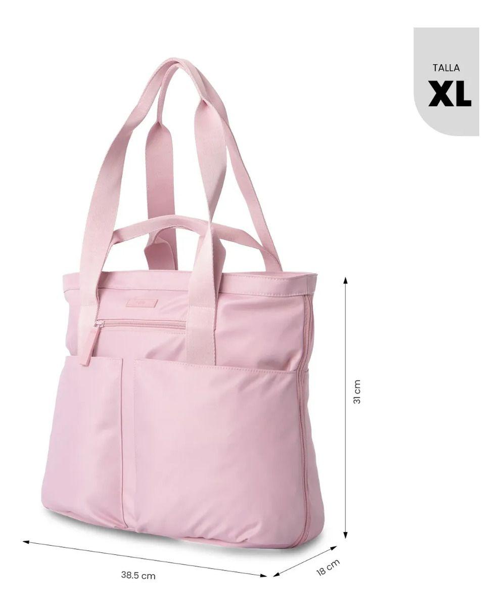 Shopping Bag Grande Para Mujer Cresa Porta Pc 14  Rosado-2