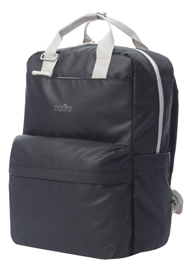 Mochila Totto Billy Mediana Negro PC 14" Mujer-1